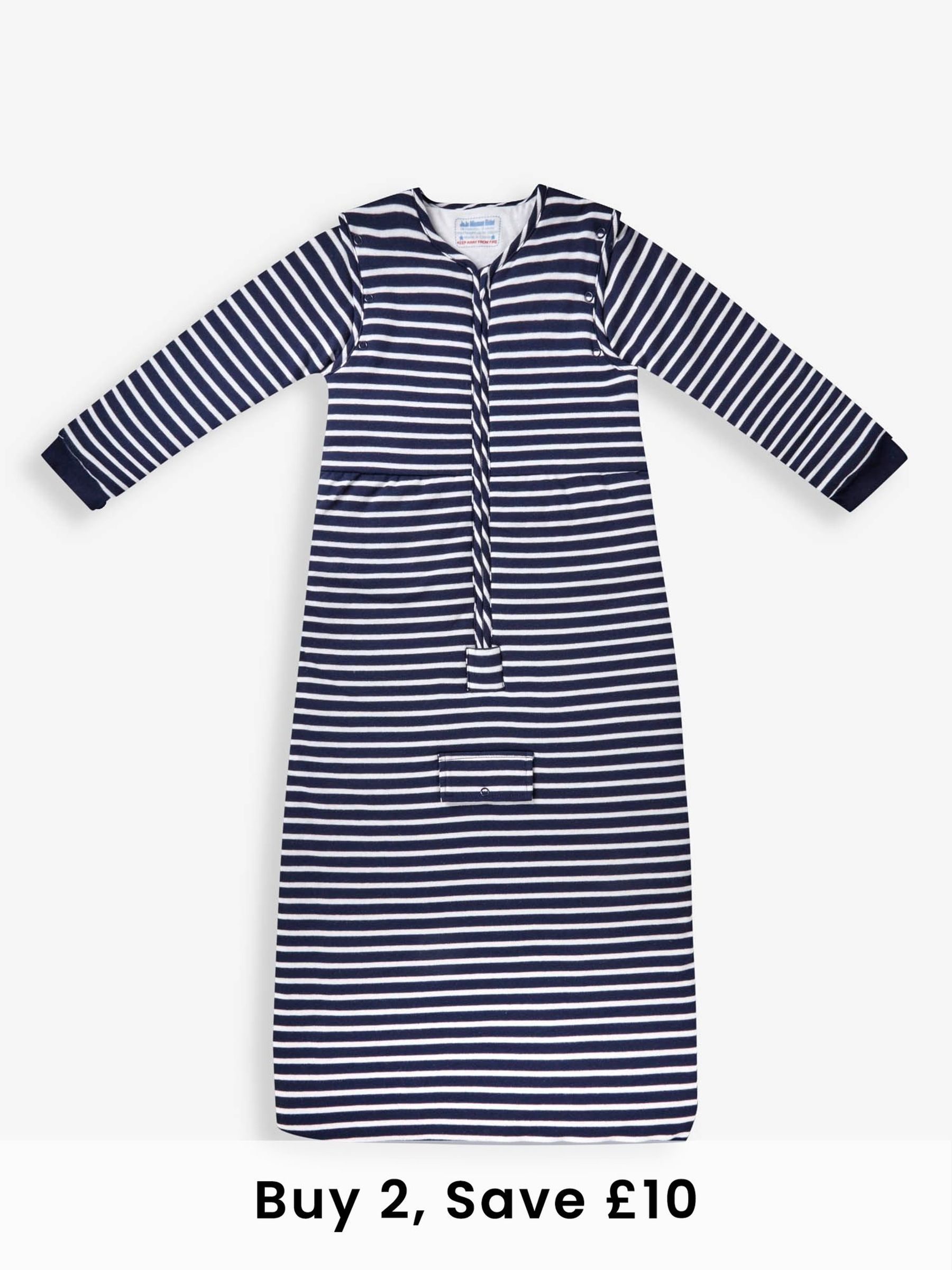 Navy Stripe 2.5 Tog Travel Toddler Sleeping Bag (511723) | £36