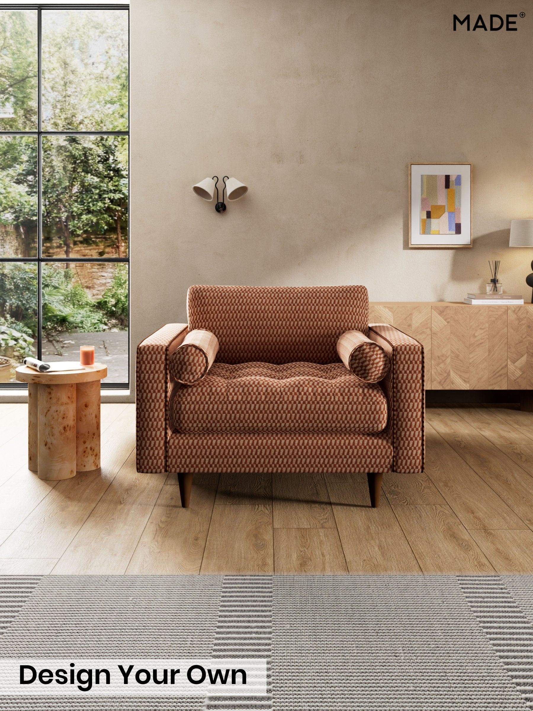 Lanzo Plush Weave/Rust Orange - Scott By Made
