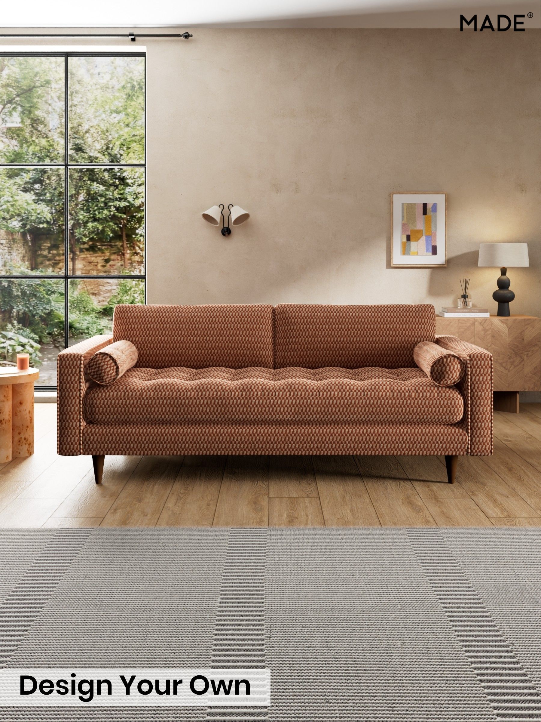 Lanzo Plush Weave/Rust Orange - Scott By Made
