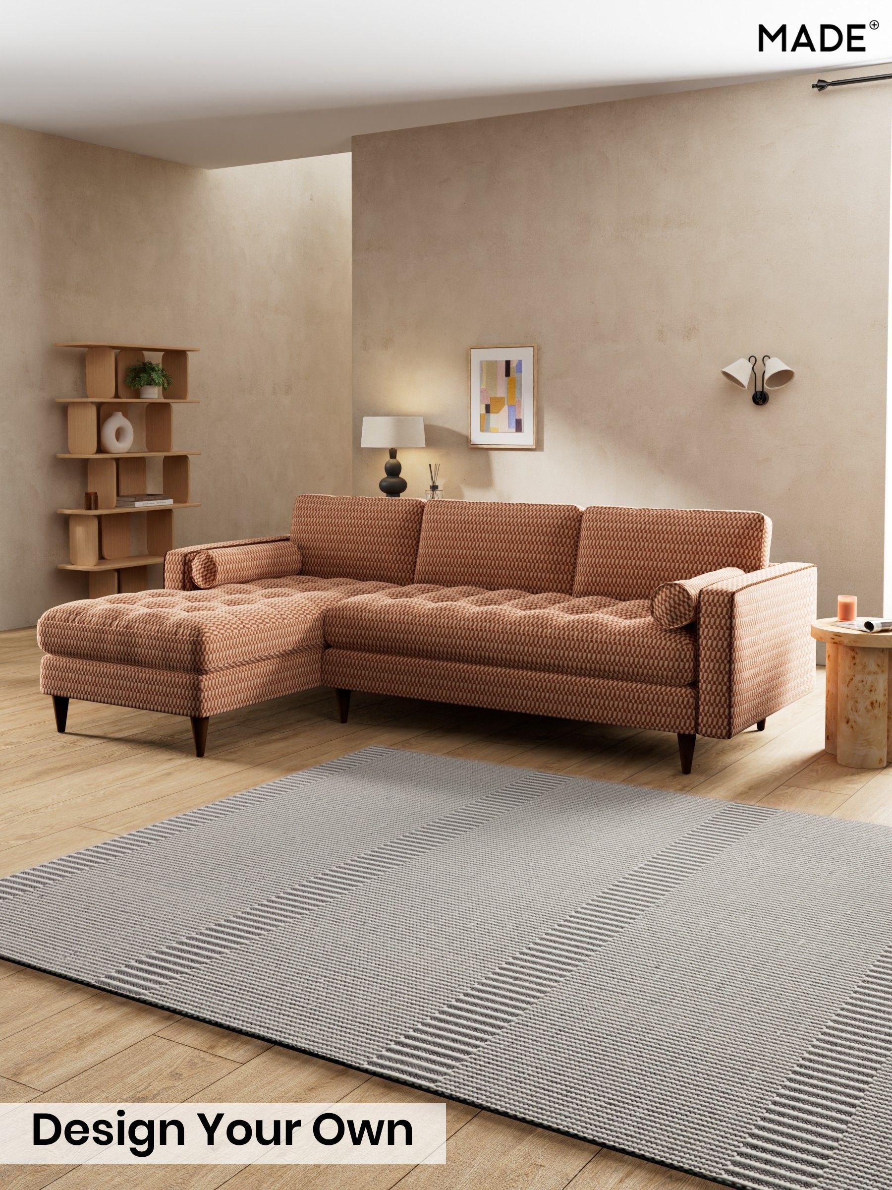 Lanzo Plush Weave/Rust Orange - Scott By Made