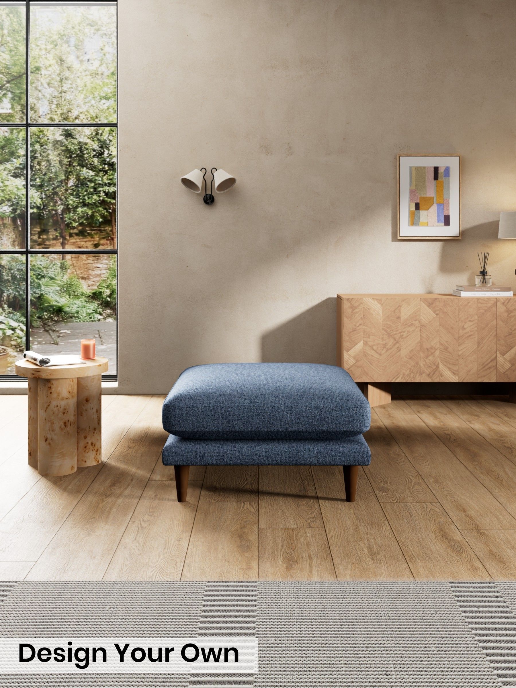 Boucle Textured Weave/Slate Blue - Otis By Made