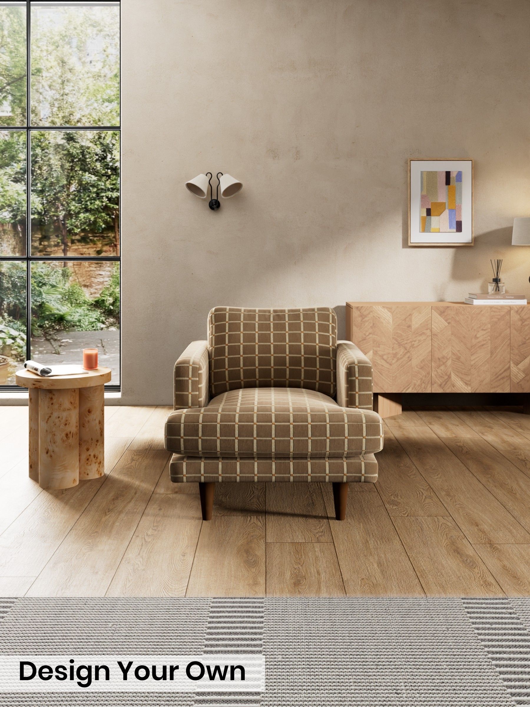 Cale Check/Dark Sand Natural - Otis By Made