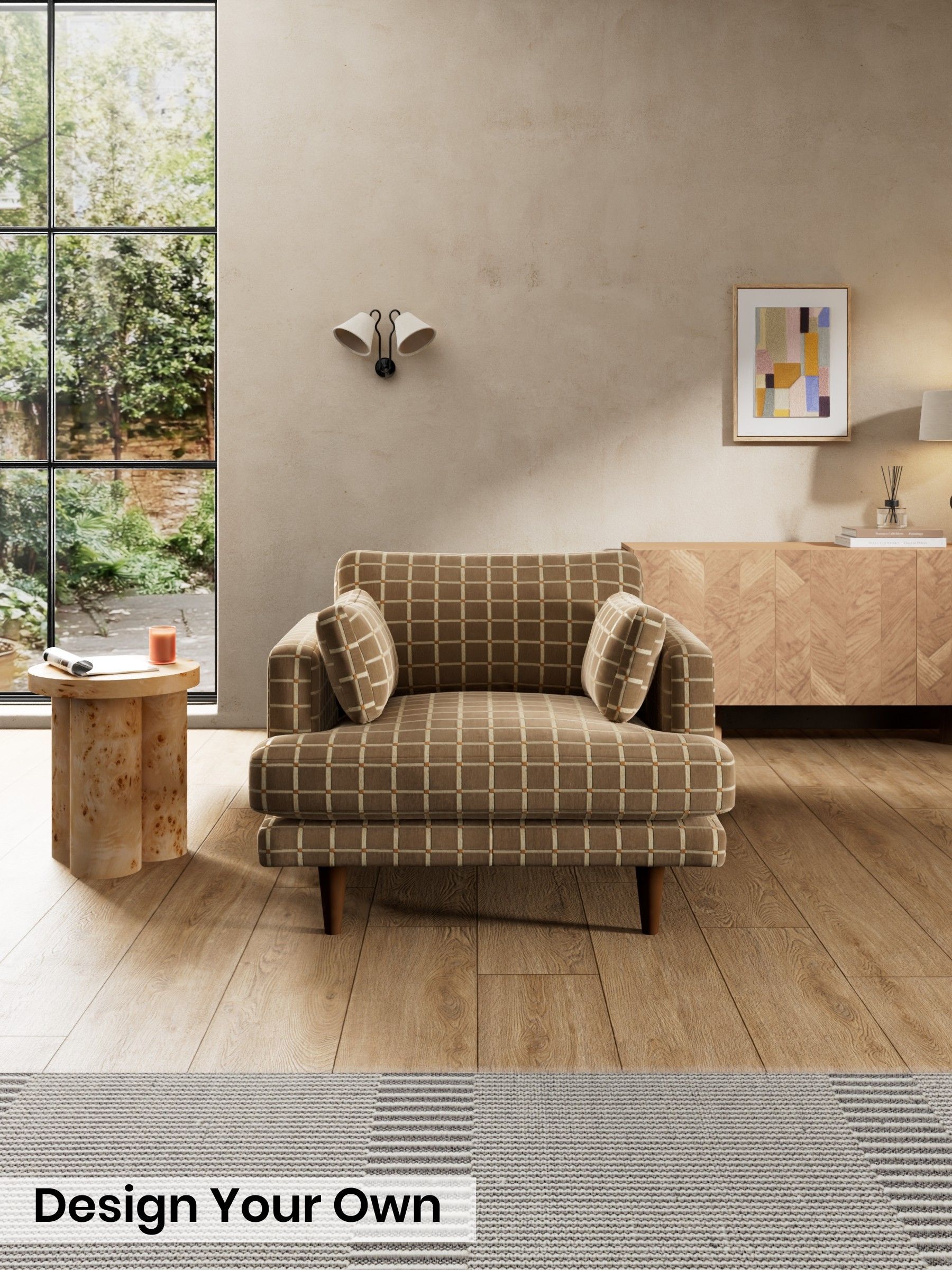 Cale Check/Dark Sand Natural - Otis By Made