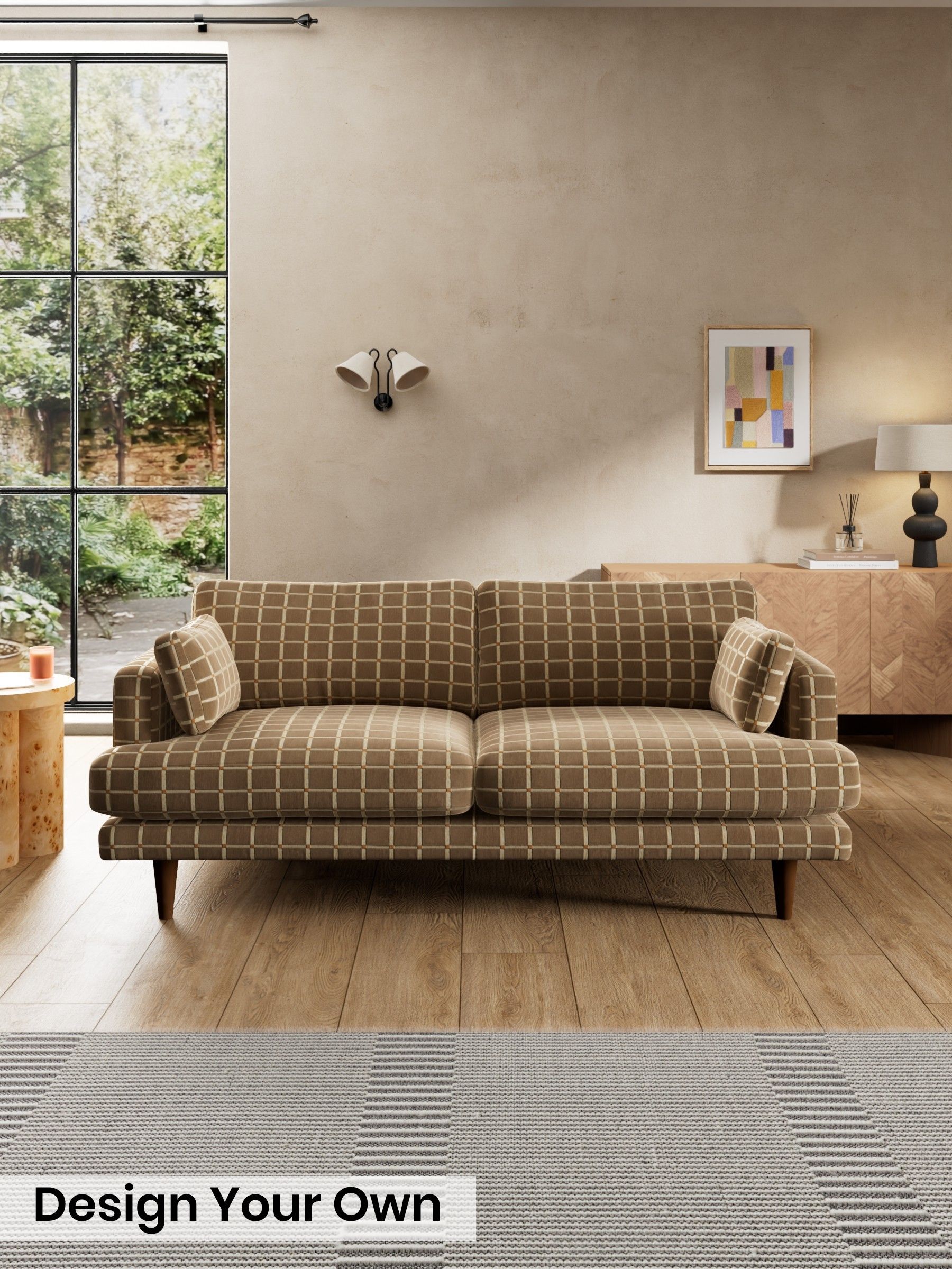 Cale Check/Dark Sand Natural - Otis By Made