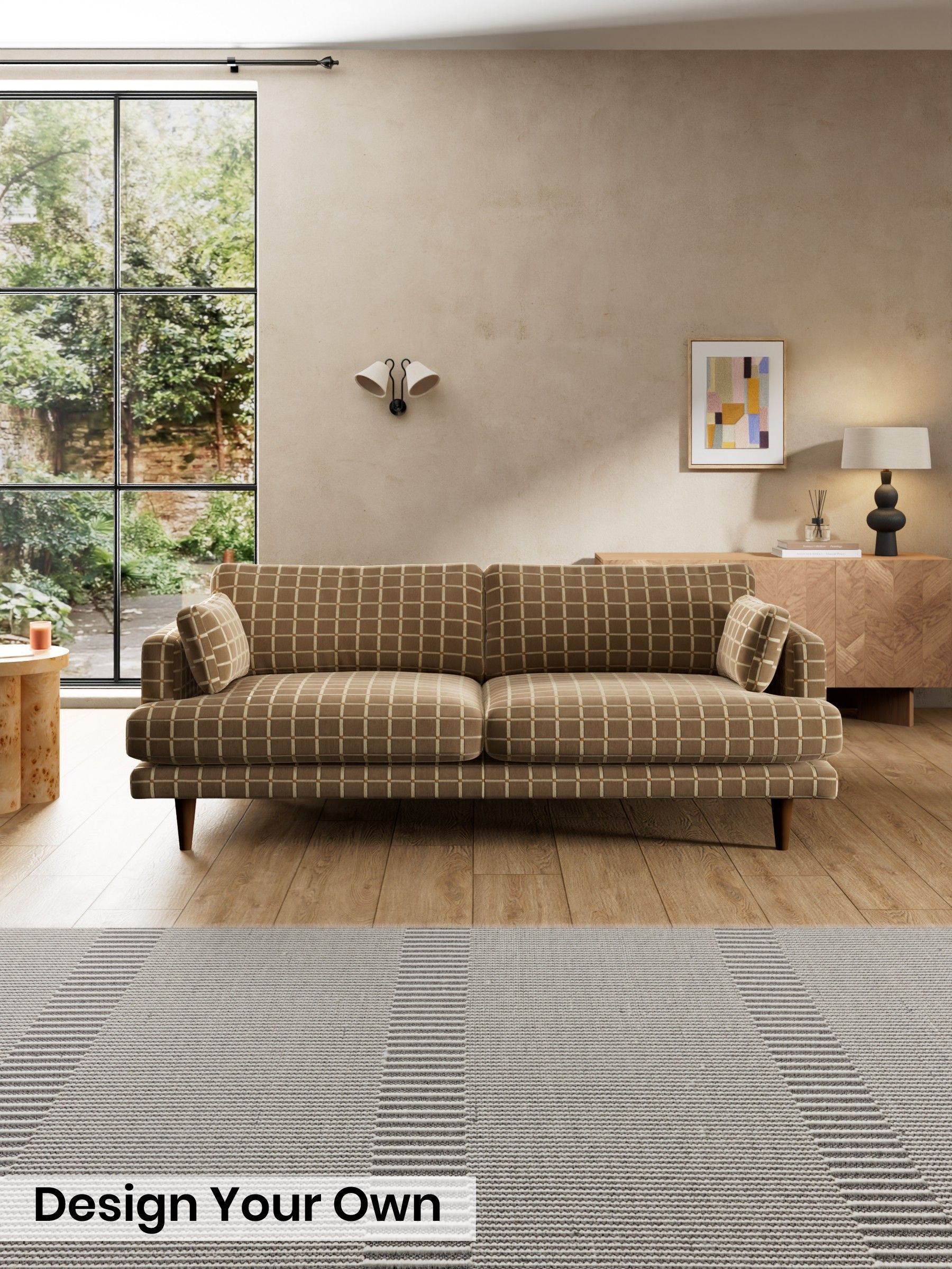Cale Check/Dark Sand Natural - Otis By Made