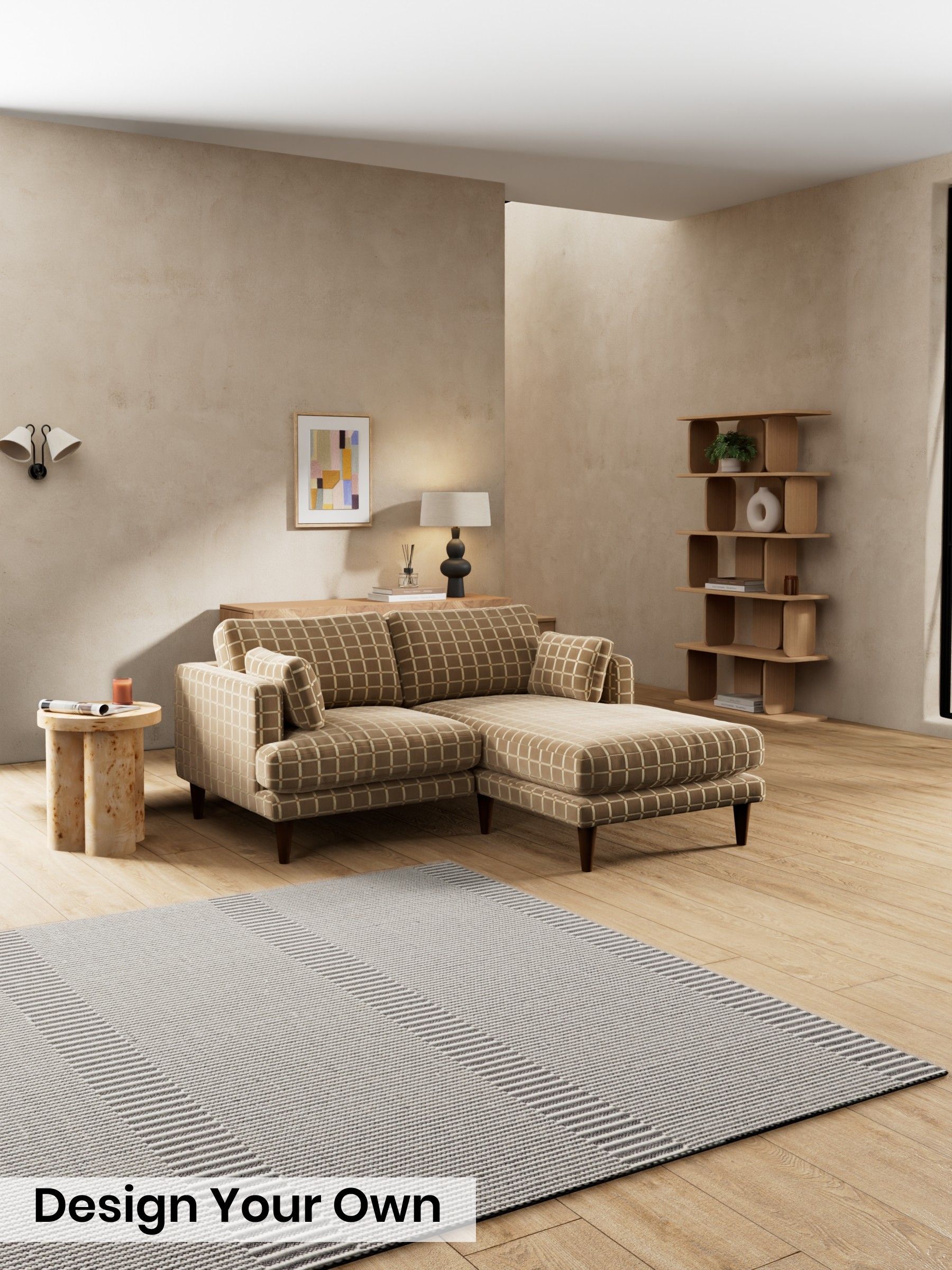 Cale Check/Dark Sand Natural - Otis By Made