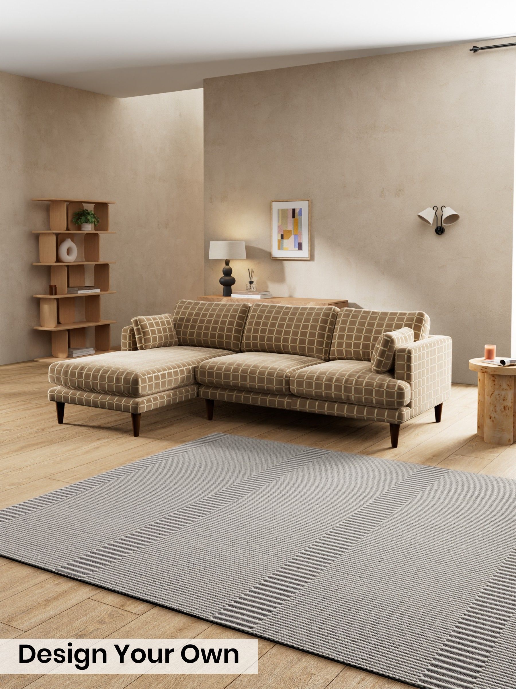 Cale Check/Dark Sand Natural - Otis By Made