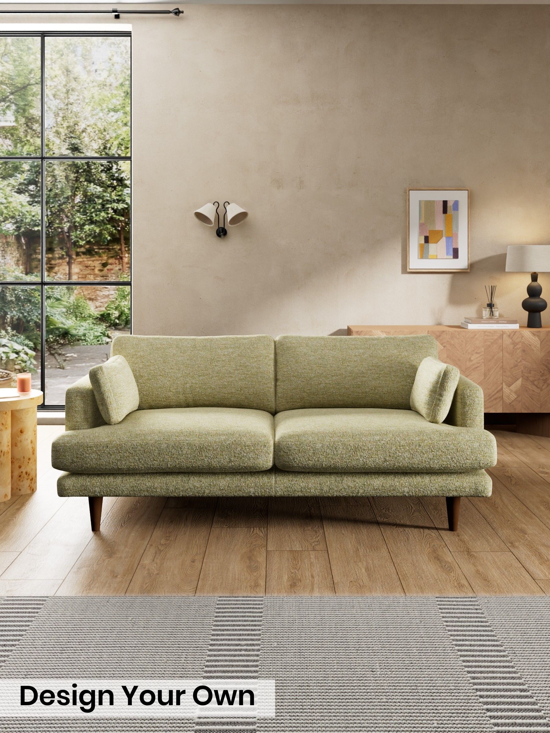 Boucle Textured Weave/Pale Fir Green - Otis By Made