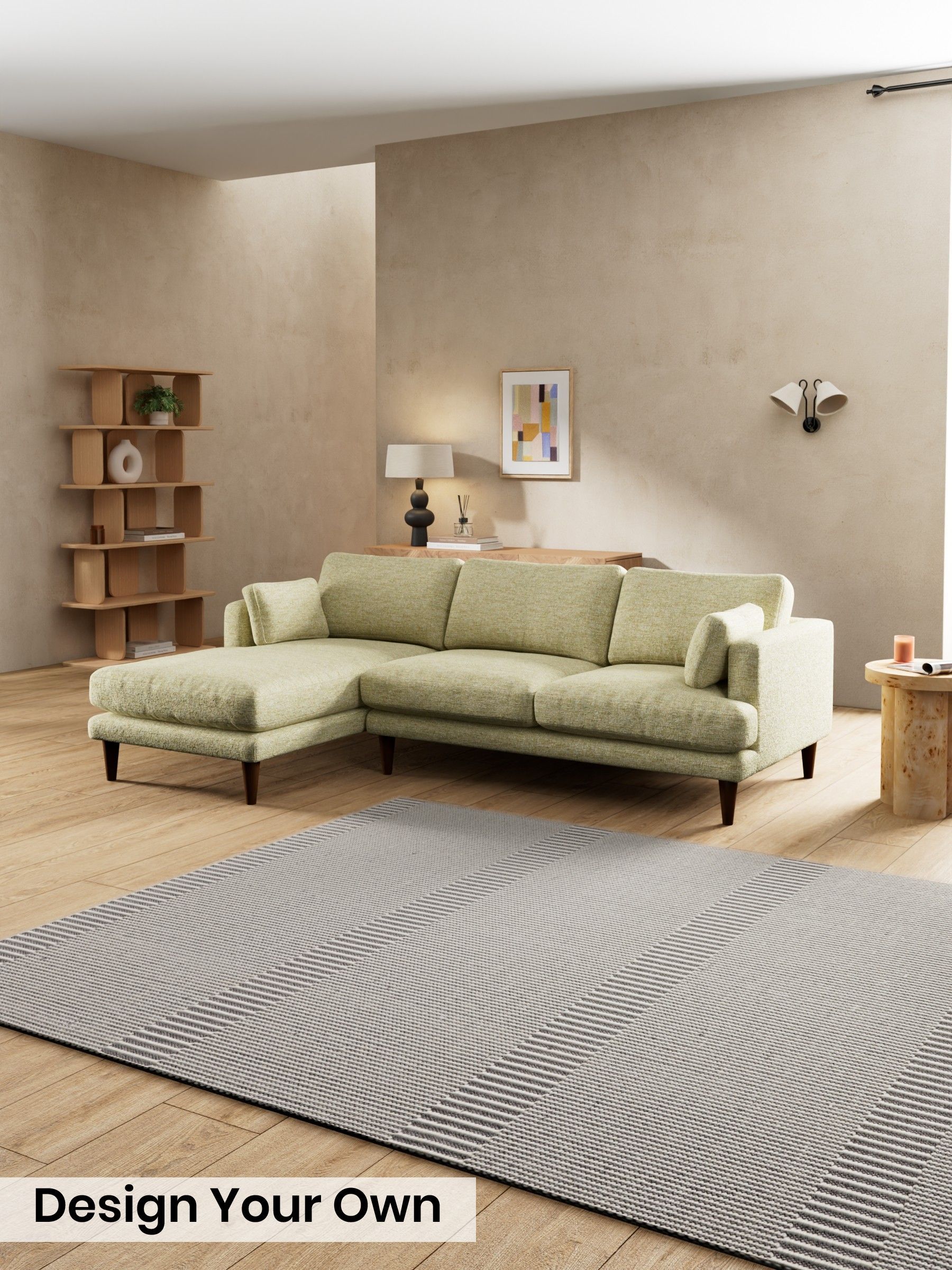 Boucle Textured Weave/Pale Fir Green - Otis By Made