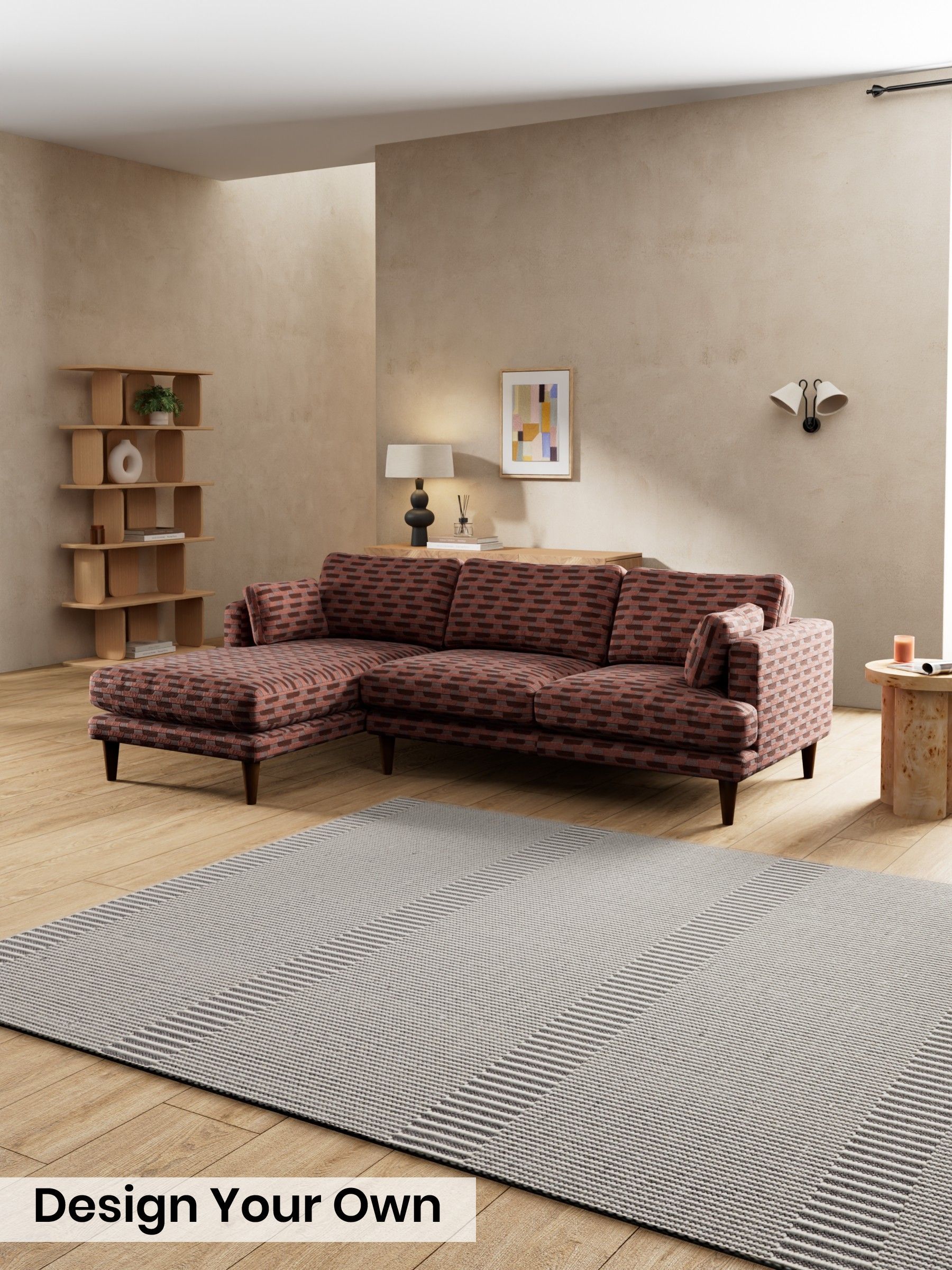 Balcony Woven Geo/Burgundy Red - Otis By Made