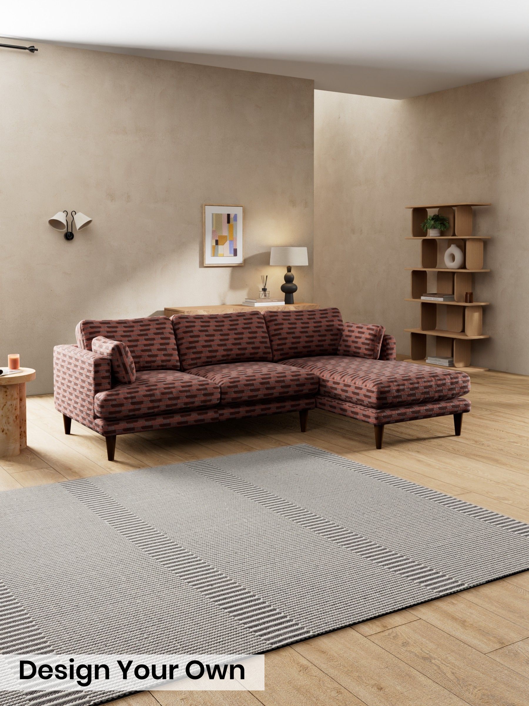 Balcony Woven Geo/Burgundy Red - Otis By Made