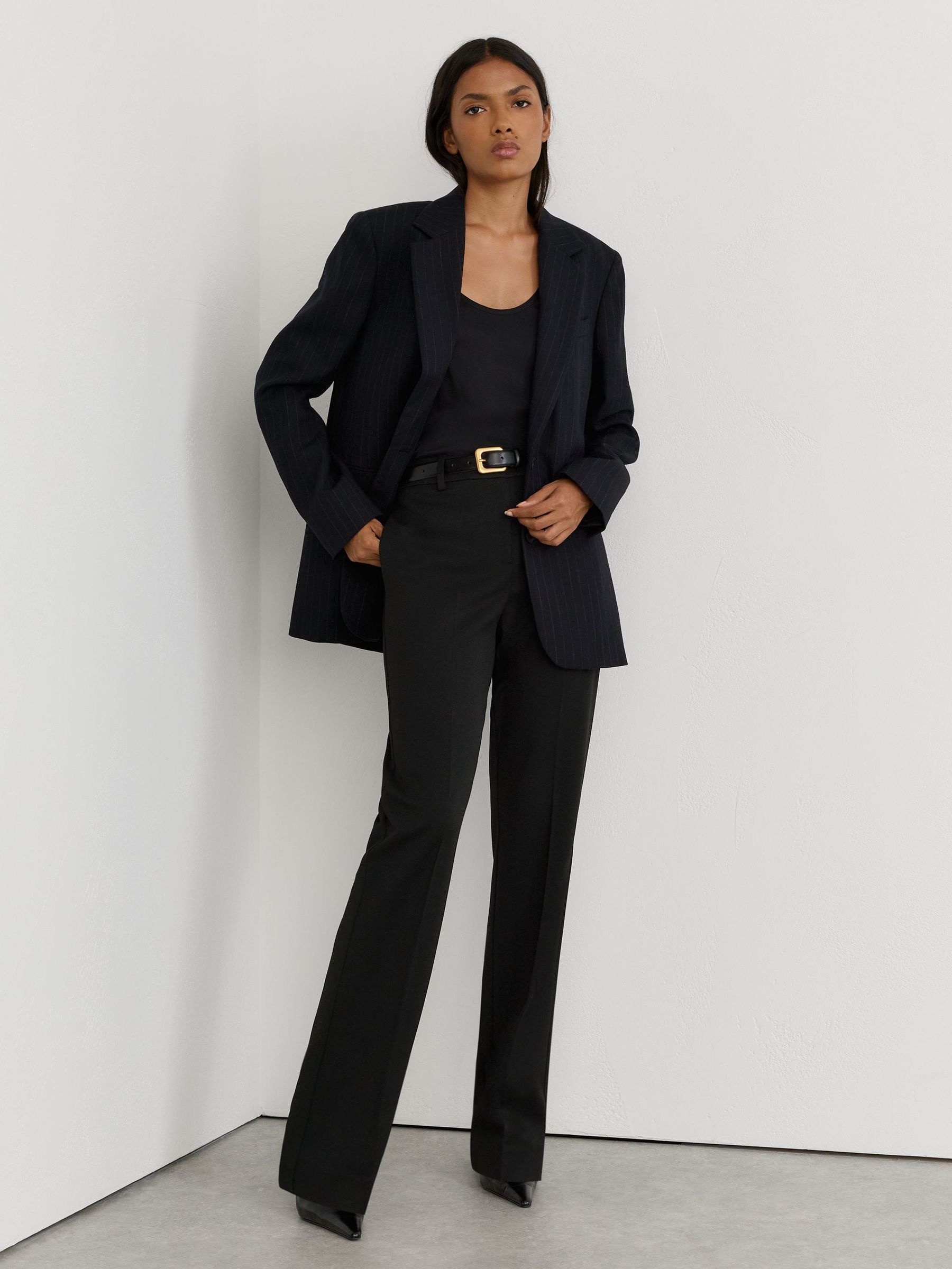 Black - Straight-leg Side-adjuster Trousers