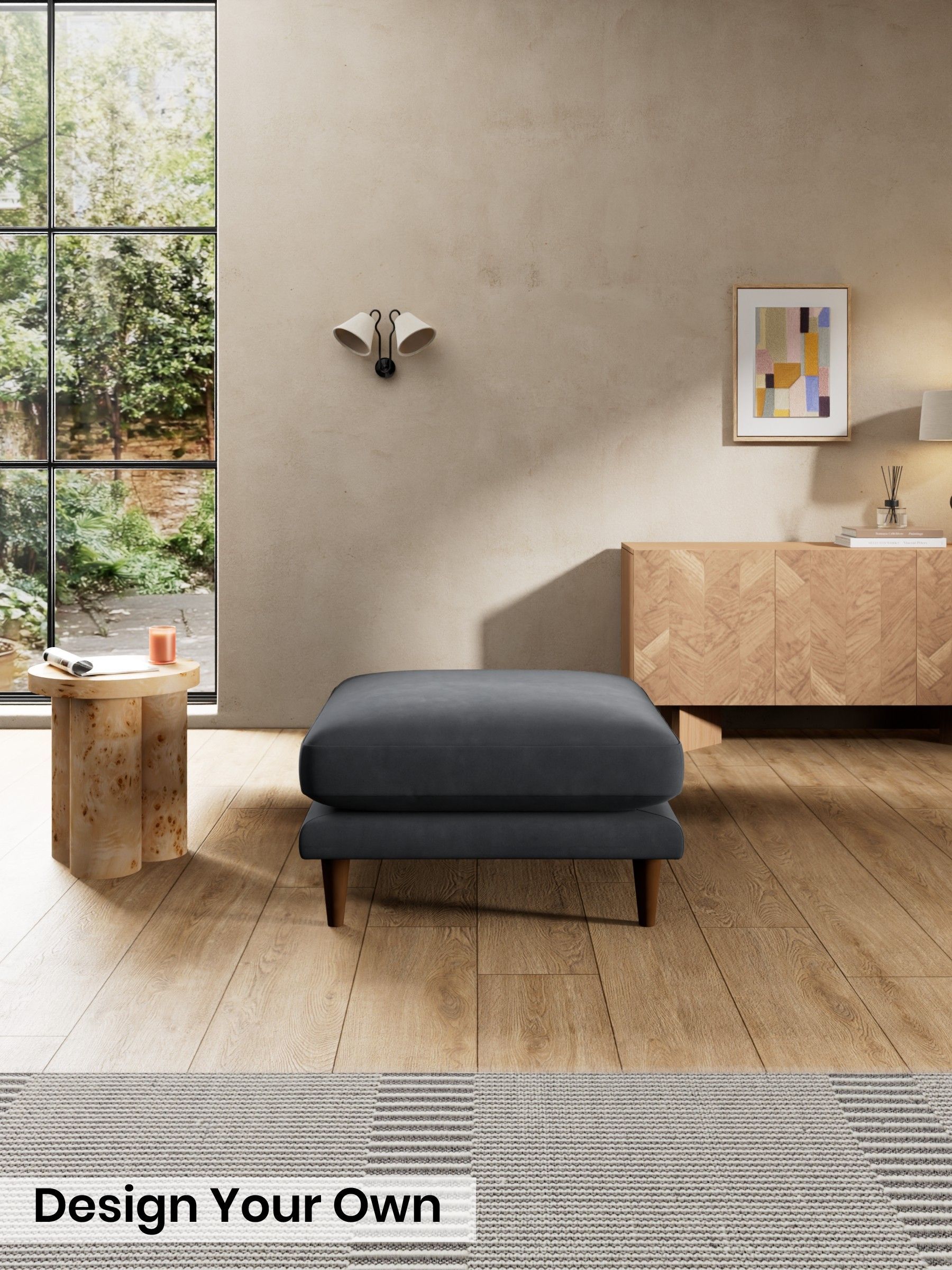 Matt Velvet Easy Clean/Charcoal Grey - Otis By Made