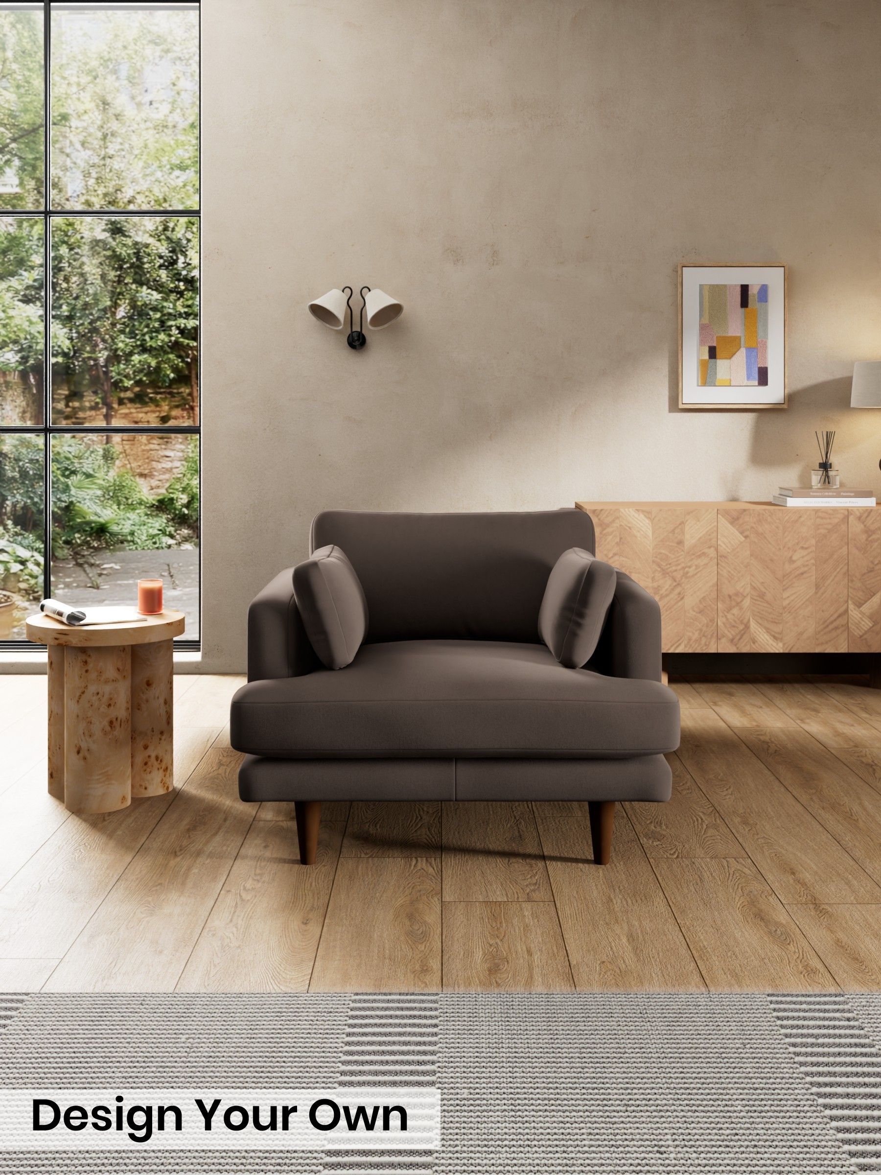 Matt Velvet Easy Clean/Soft Brown - Otis By Made