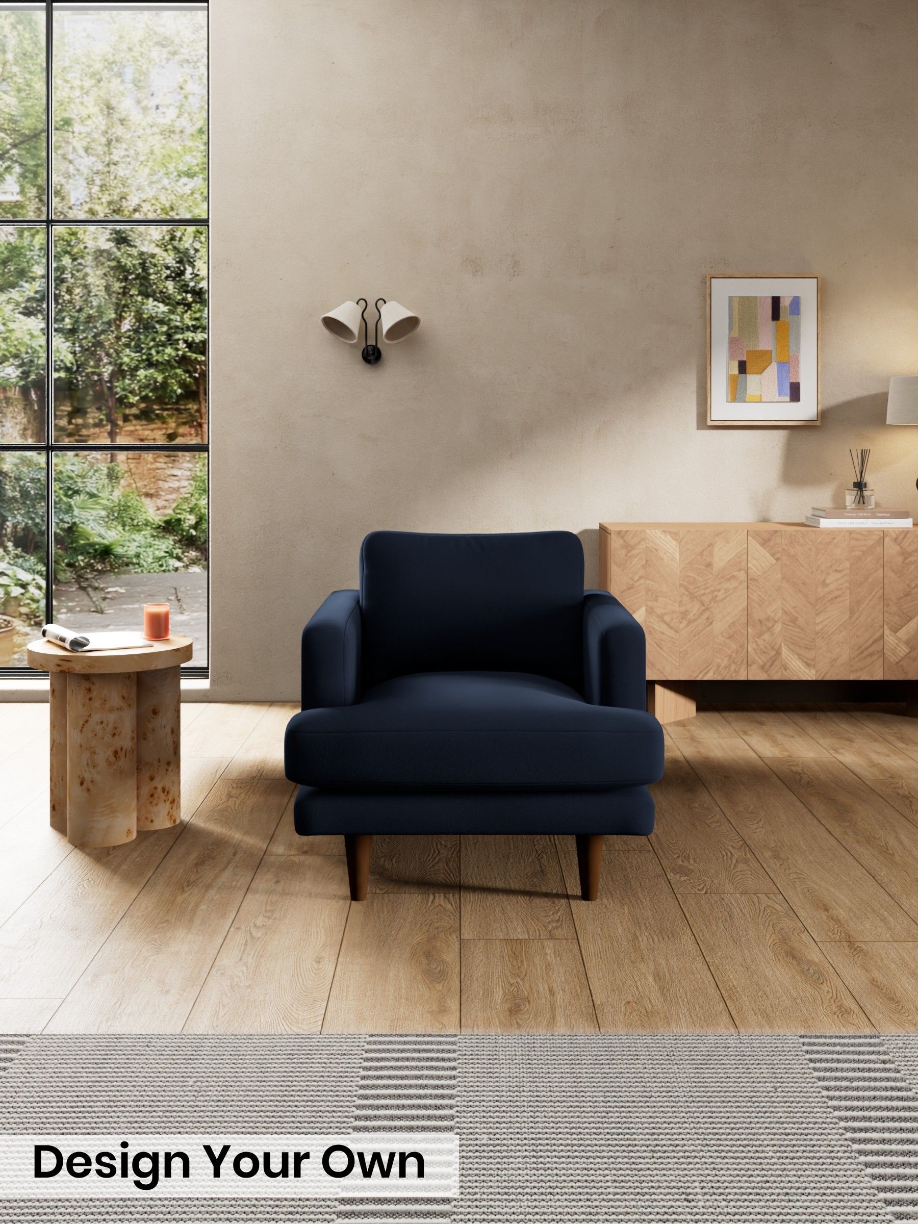 Matt Velvet Easy Clean/Dark Navy Blue - Otis By Made