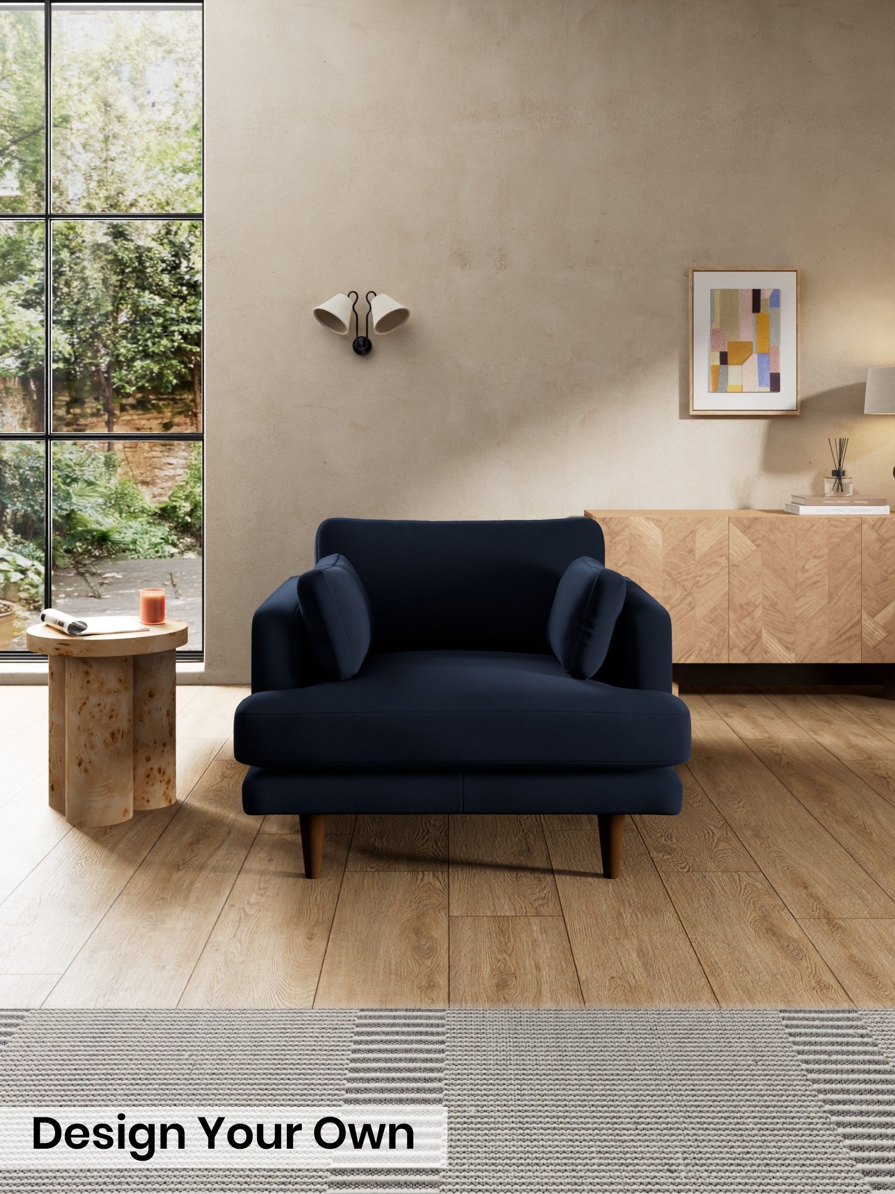 Matt Velvet Easy Clean/Dark Navy Blue - Otis By Made
