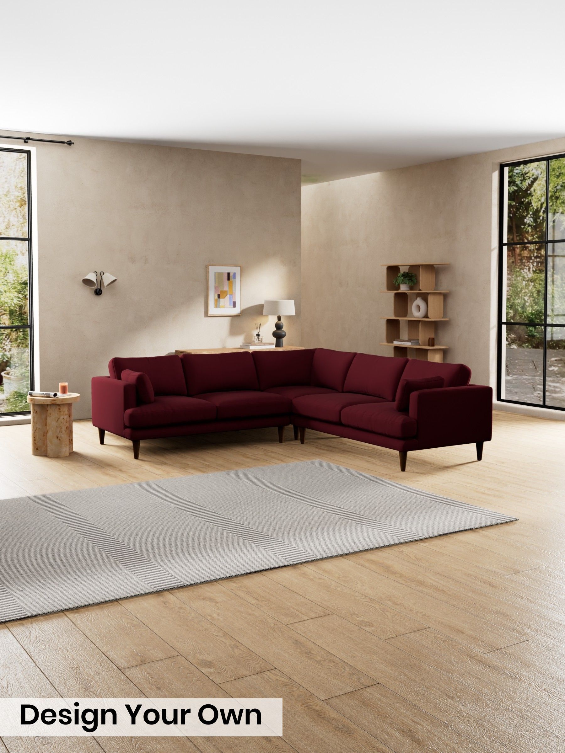 Matt Velvet Easy Clean/Deep Burgundy Red - Otis By Made