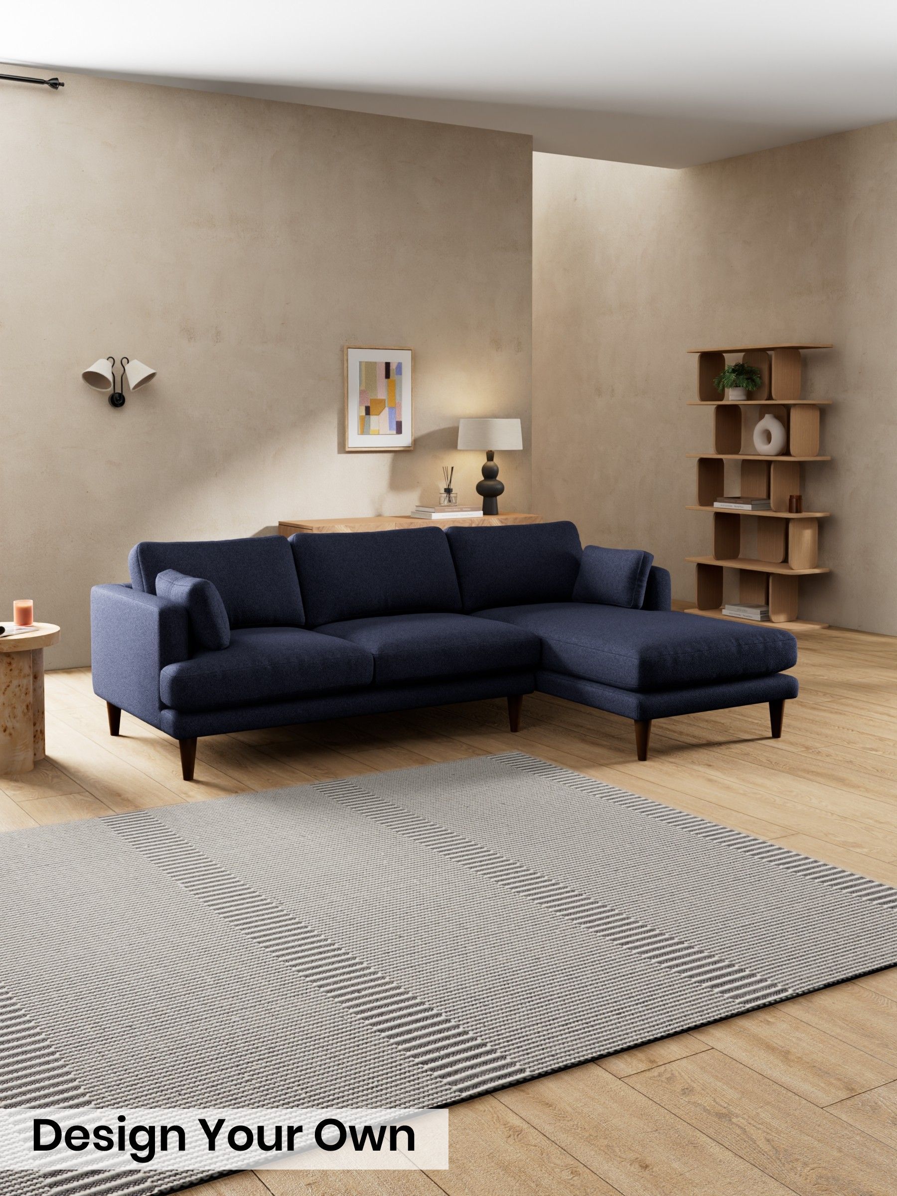 Soft Touch Boucle/Navy Blue - Otis By Made