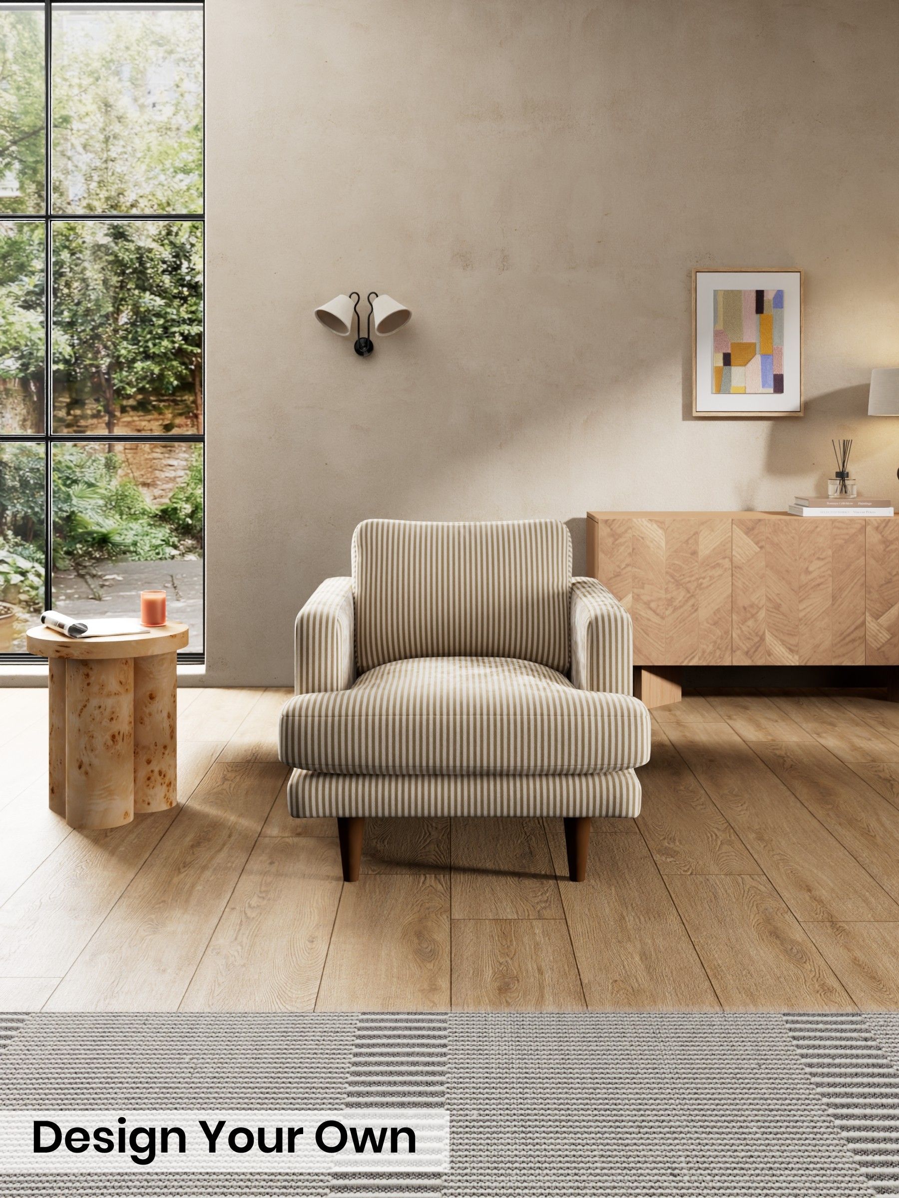 Velvet Stripe/Beige Natural - Otis By Made