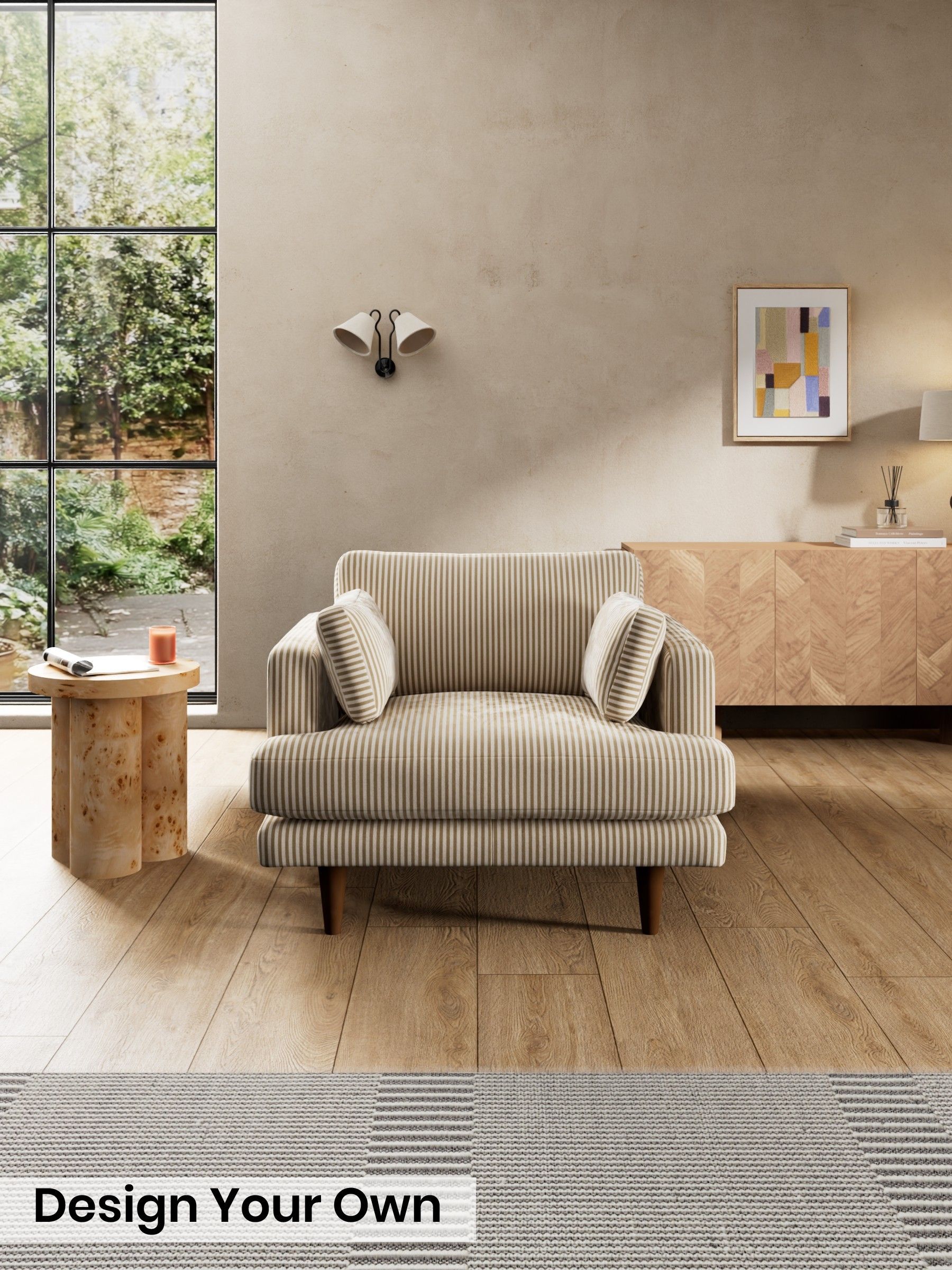 Velvet Stripe/Beige Natural - Otis By Made