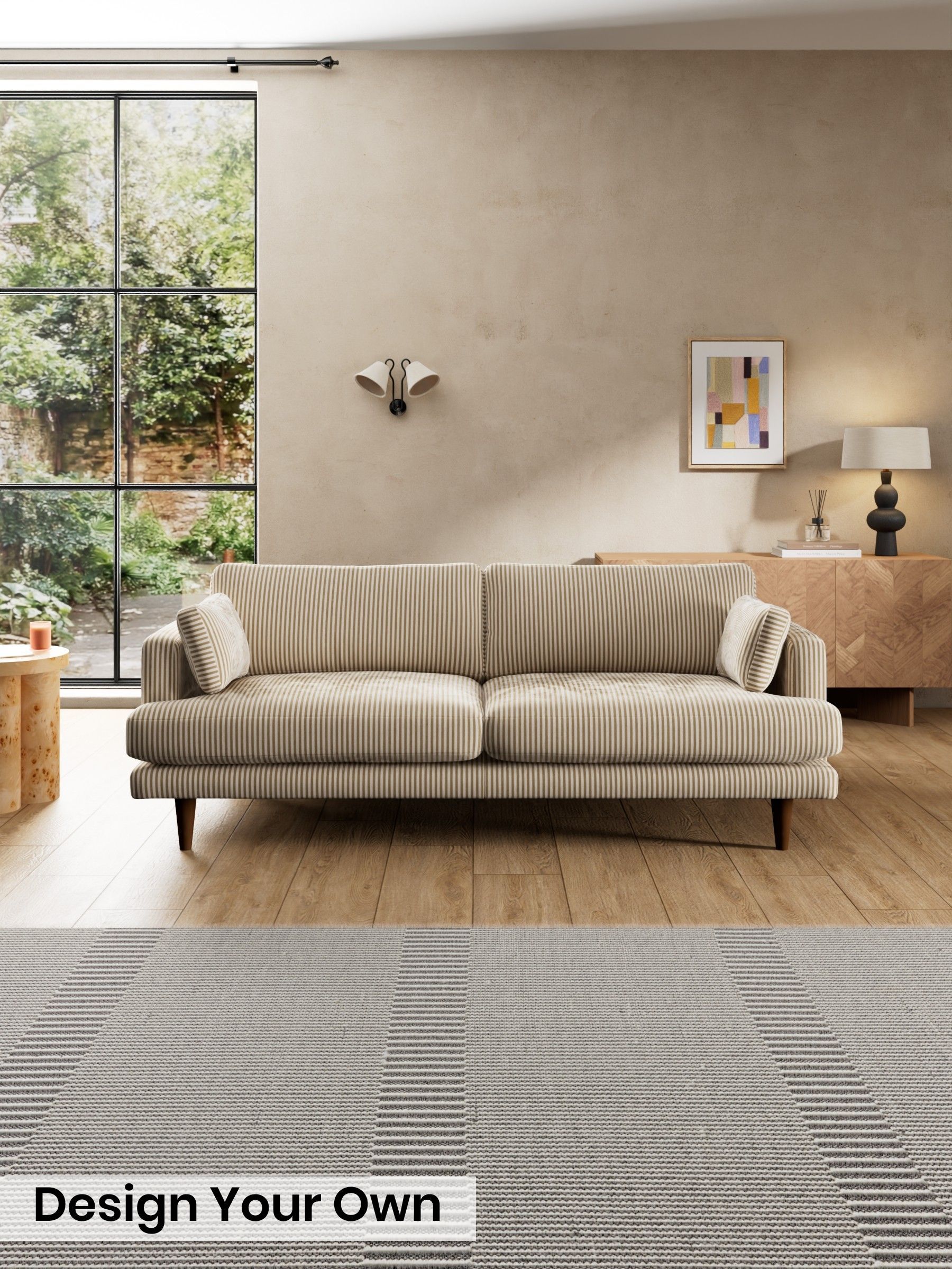 Velvet Stripe/Beige Natural - Otis By Made