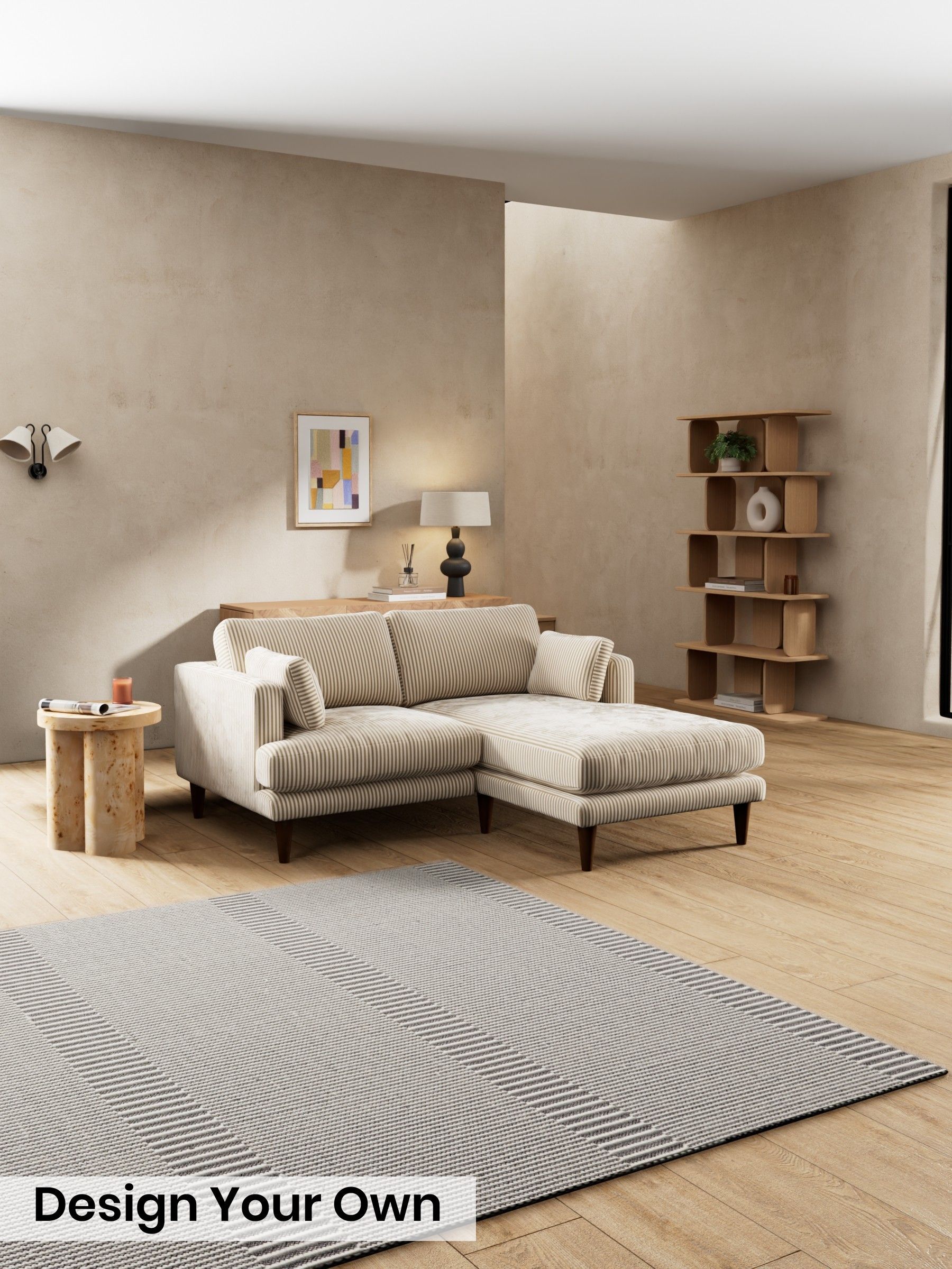 Velvet Stripe/Beige Natural - Otis By Made