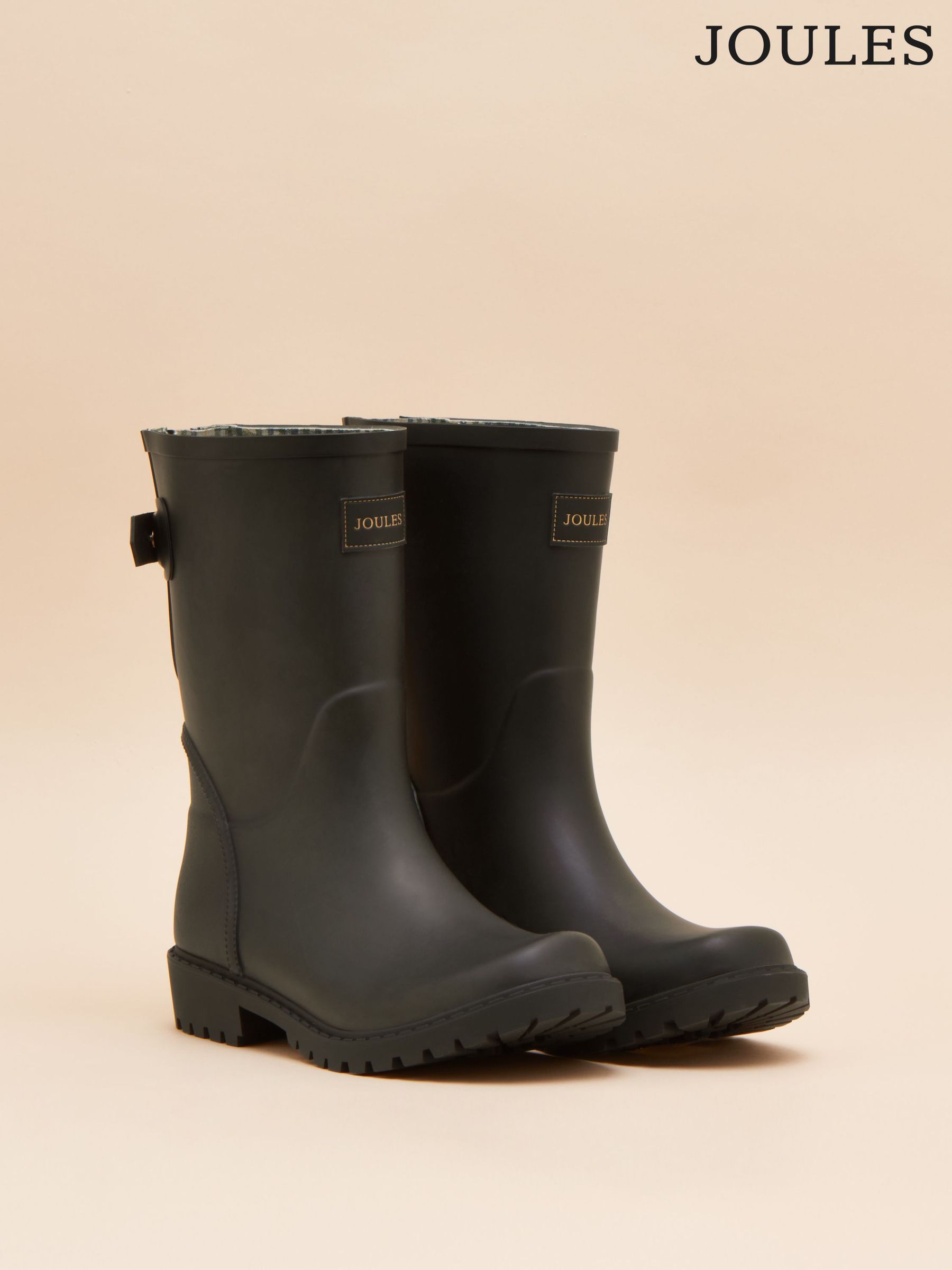 Wistow Black Adjustable Mid Calf Wellies (521196) | £60
