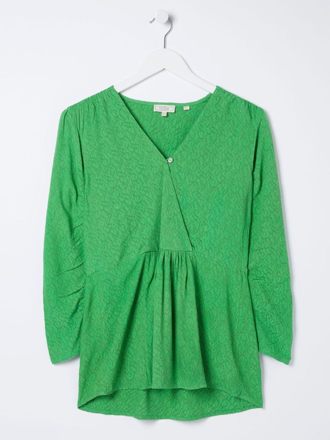 Green Frankie Wrap Blouse (530527) | £26