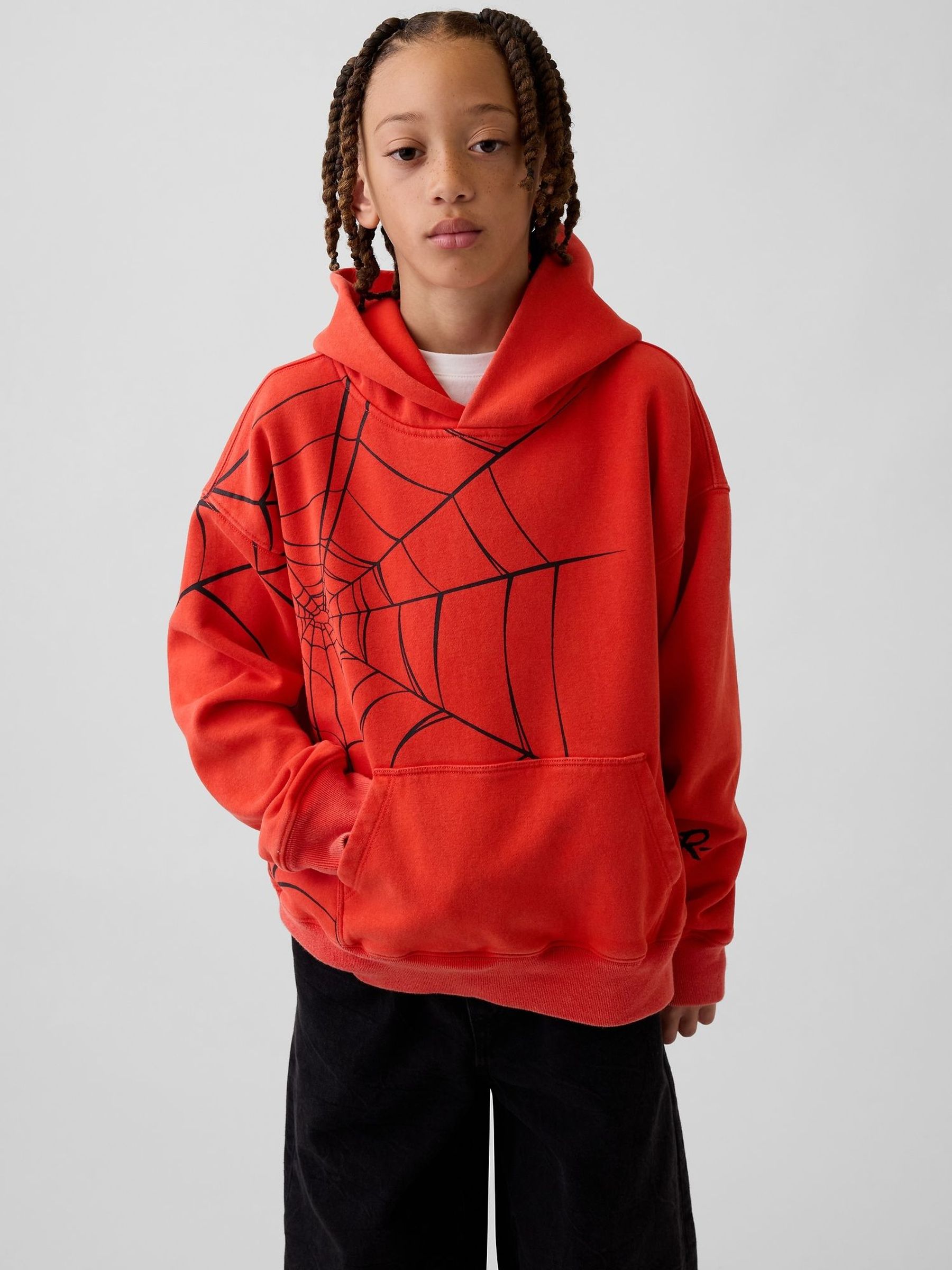 Red - Marvel Vintage Soft Spider-man Relaxed Hoodie