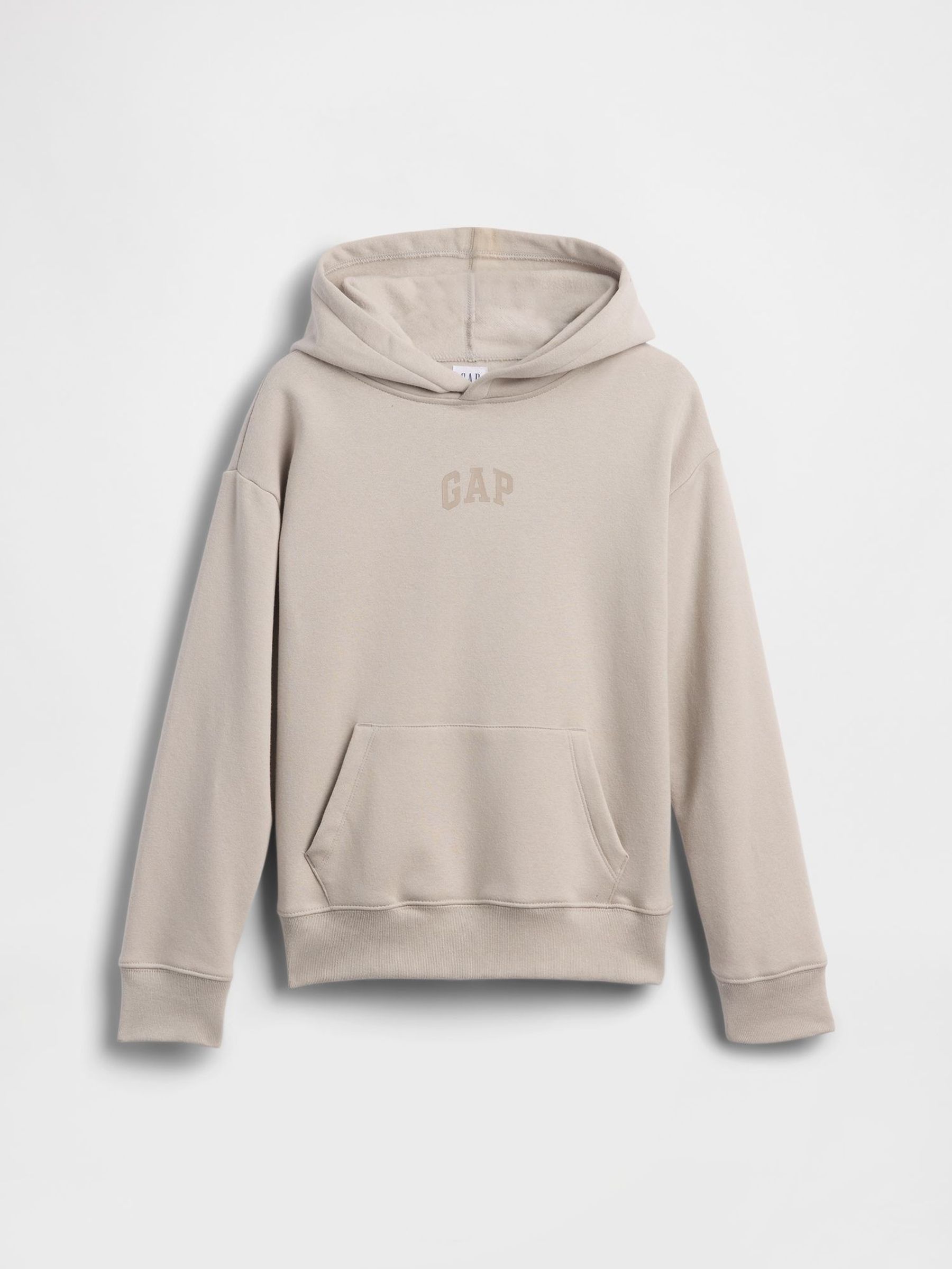Beige - Relaxed Logo Hoodie