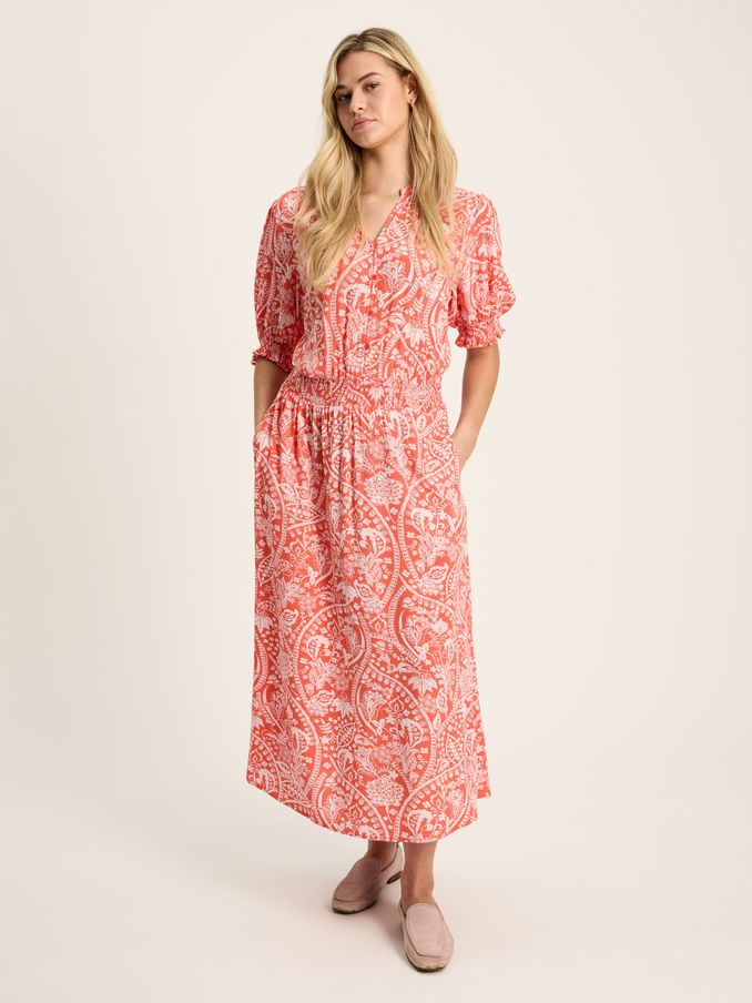 Laurie Red Viscose Midi Dress (551533) | £35