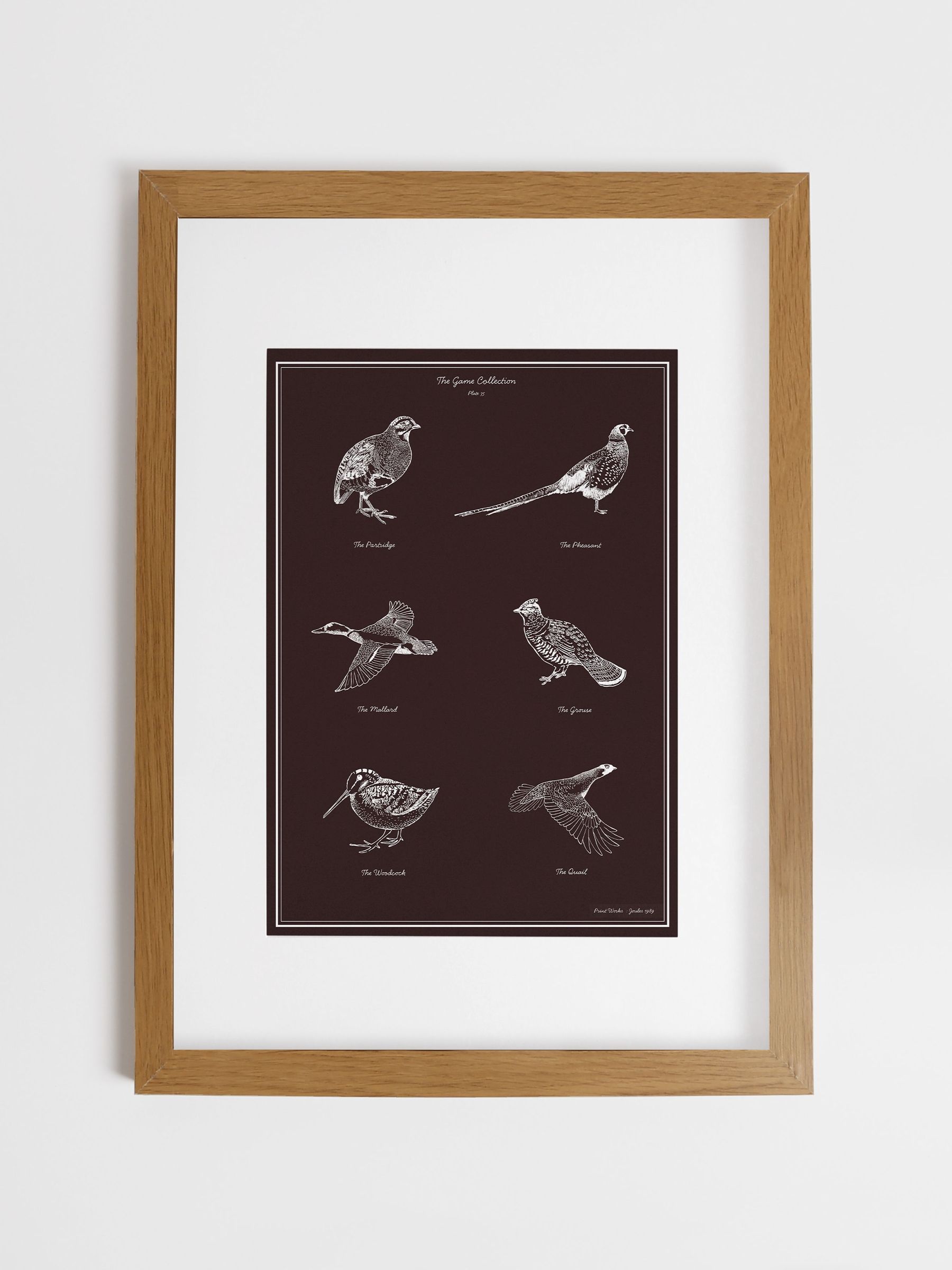 The Gamekeepers Sketch Wood Mounted Framed Print Wall Art