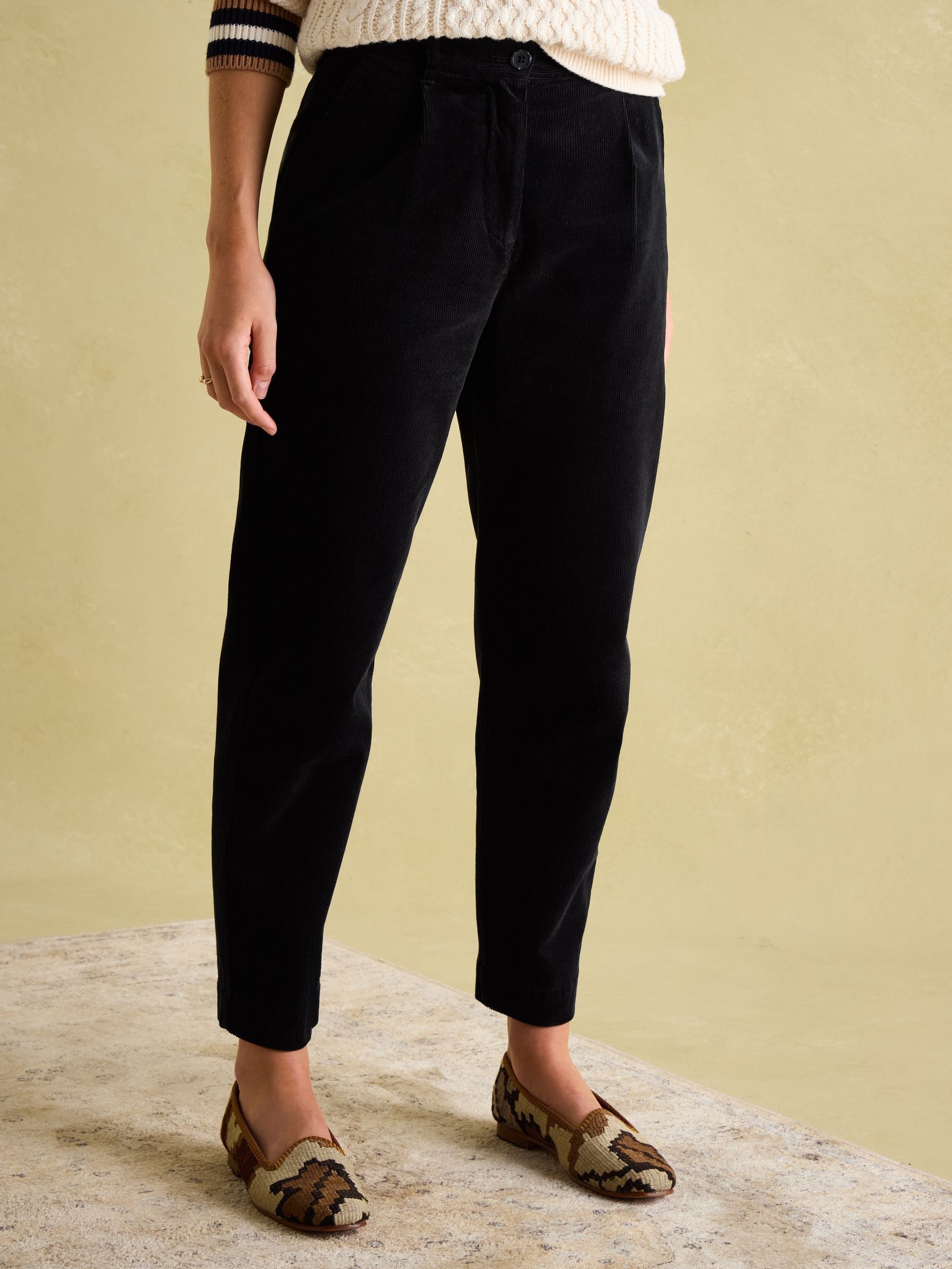 Calla Navy Corduroy Tapered Trousers (552398) | £59.95