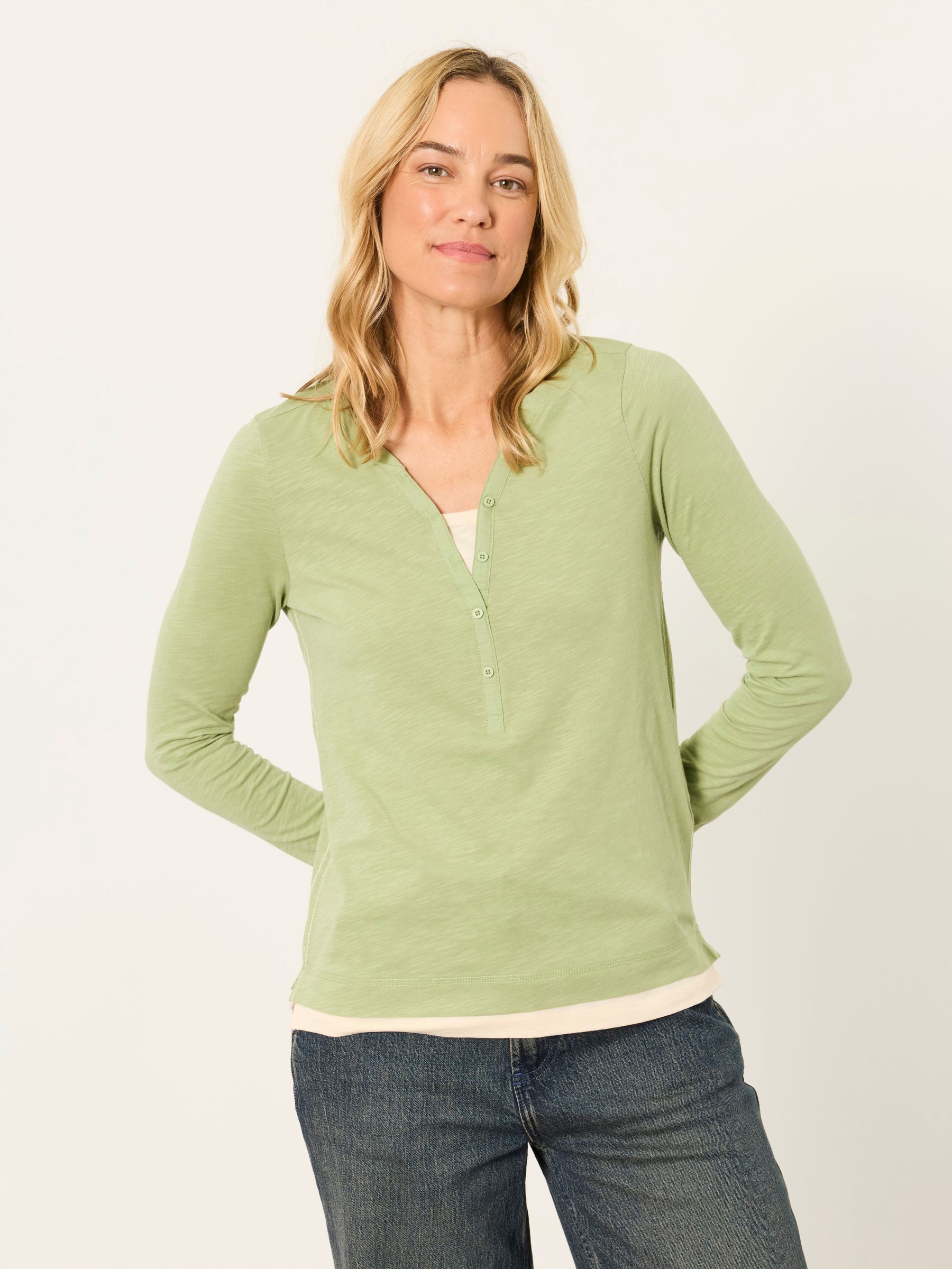 Light Green - Henley Top