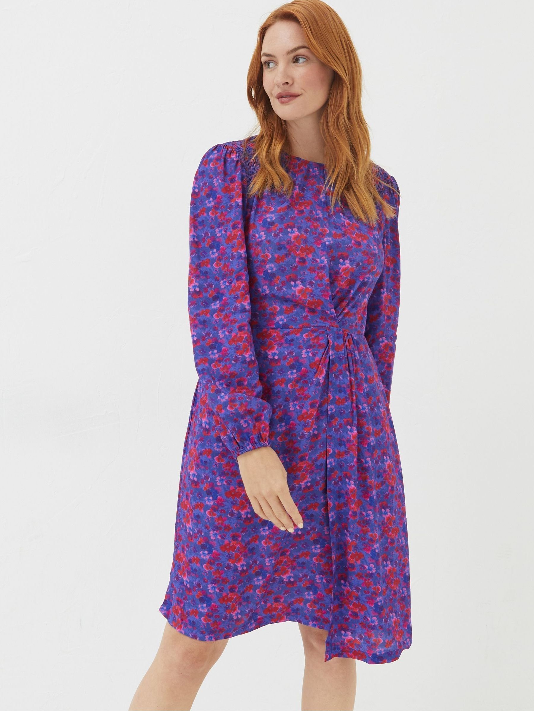 Purple Annie Painterly Floral Dress (559010) | £22