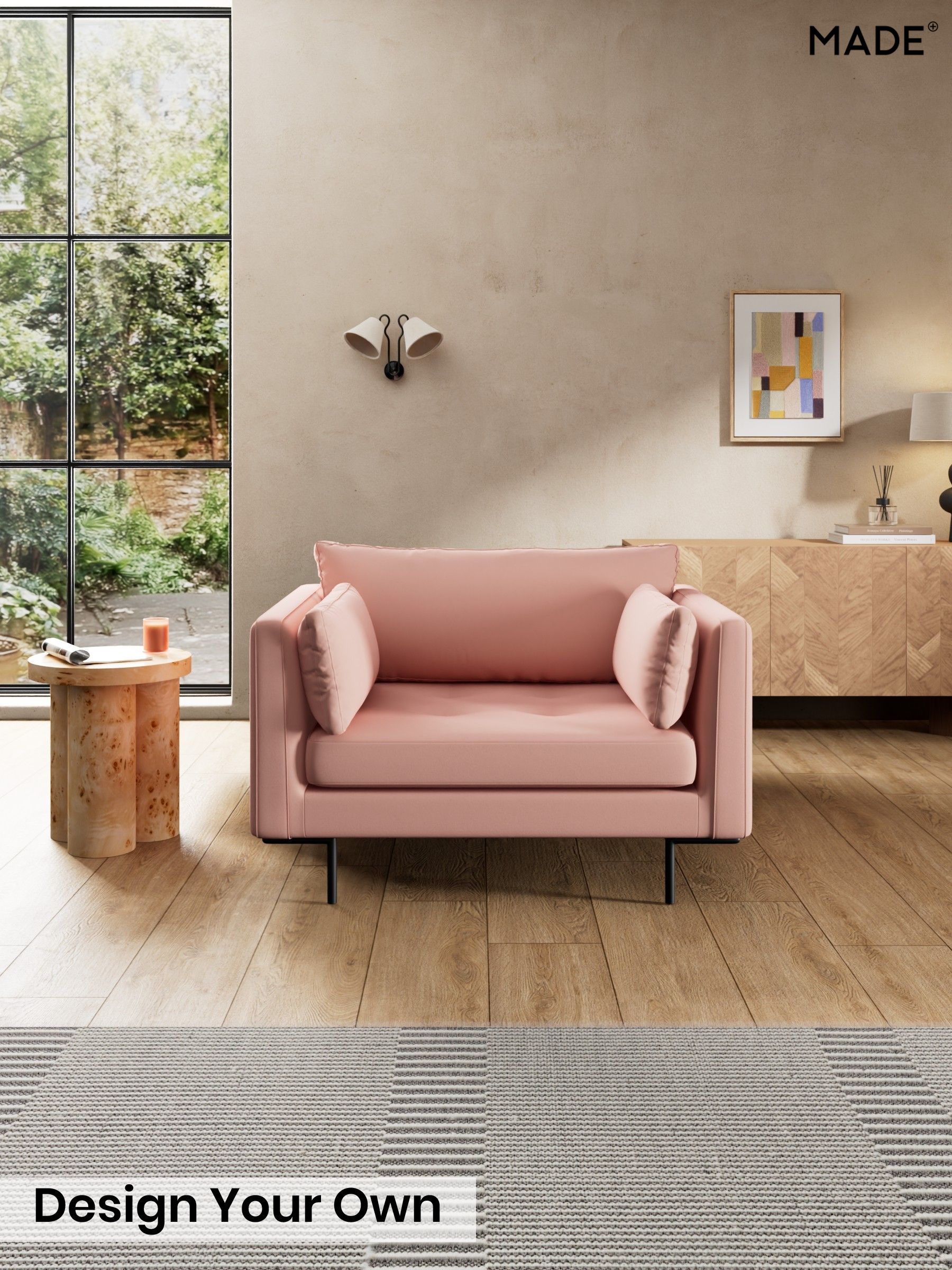 Matt Velvet Easy Clean/Blush Pink - Harlow By Made