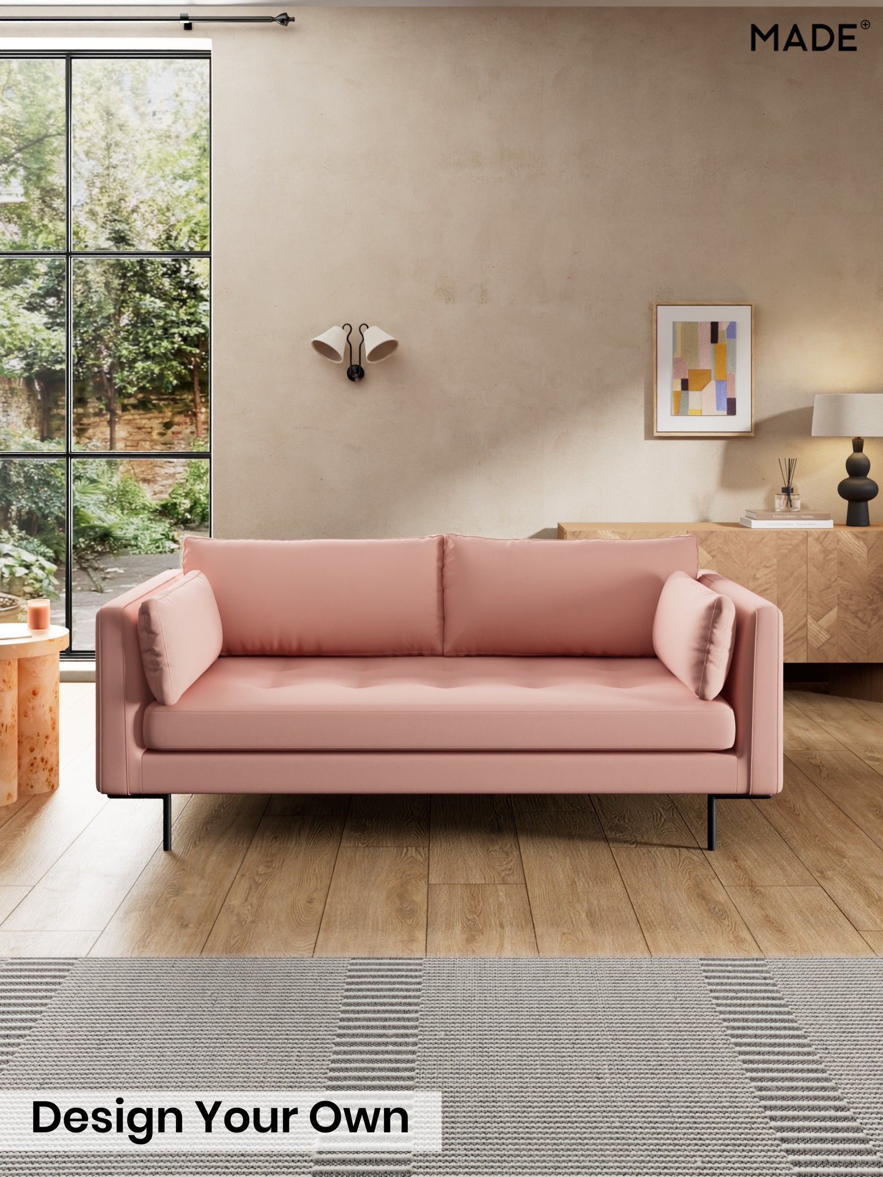 Matt Velvet Easy Clean/Blush Pink - Harlow By Made