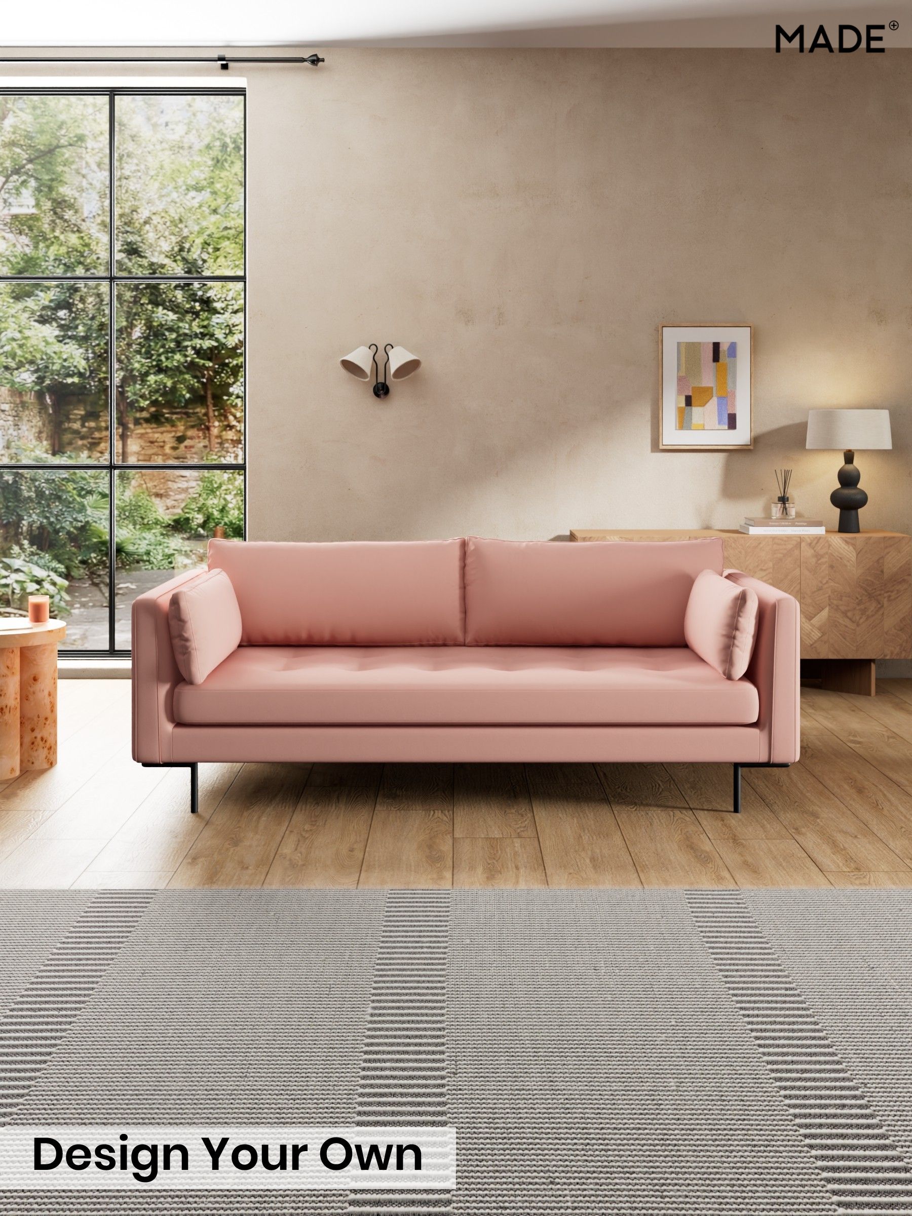 Matt Velvet Easy Clean/Blush Pink - Harlow By Made