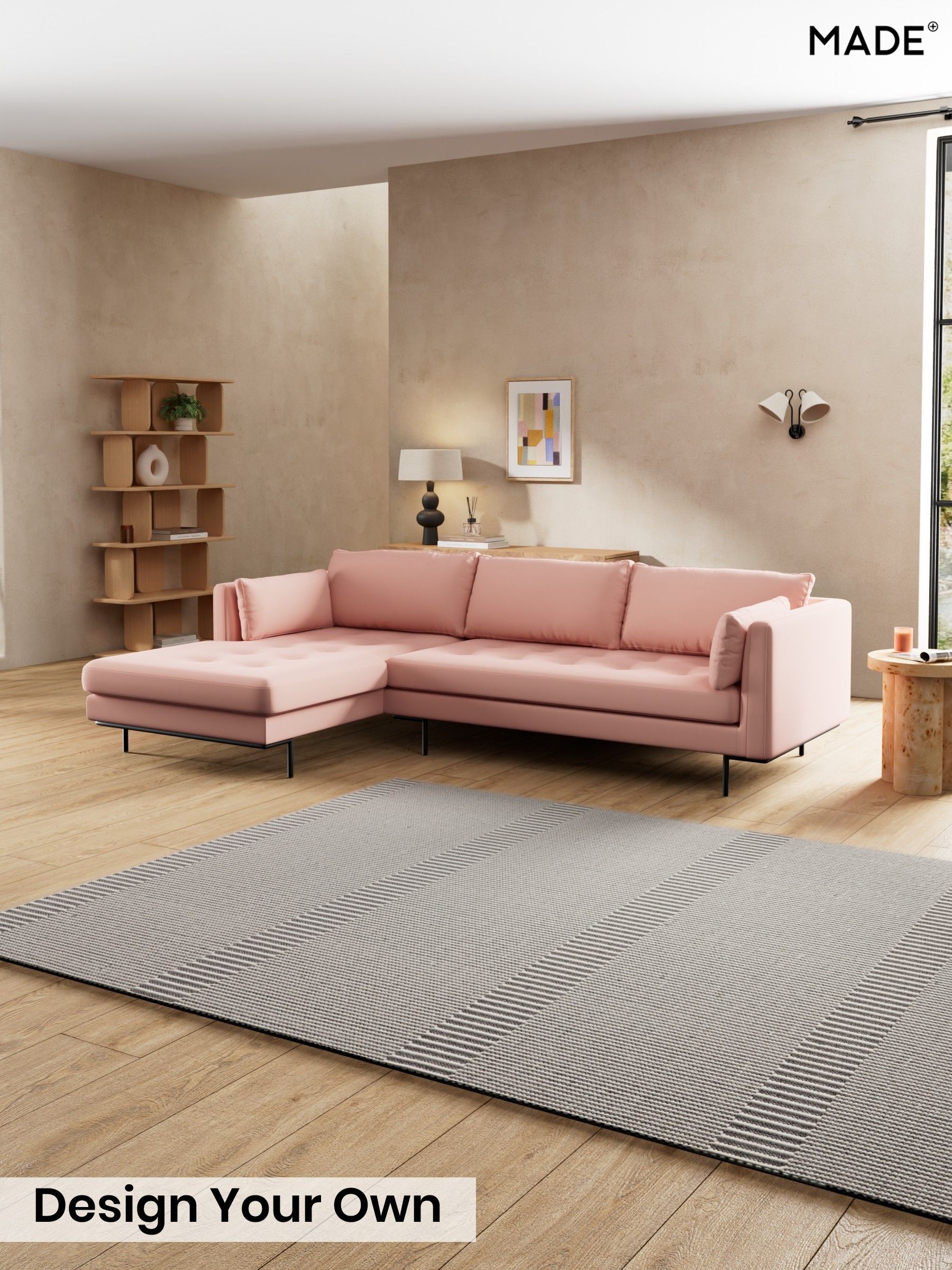 Matt Velvet Easy Clean/Blush Pink - Harlow By Made