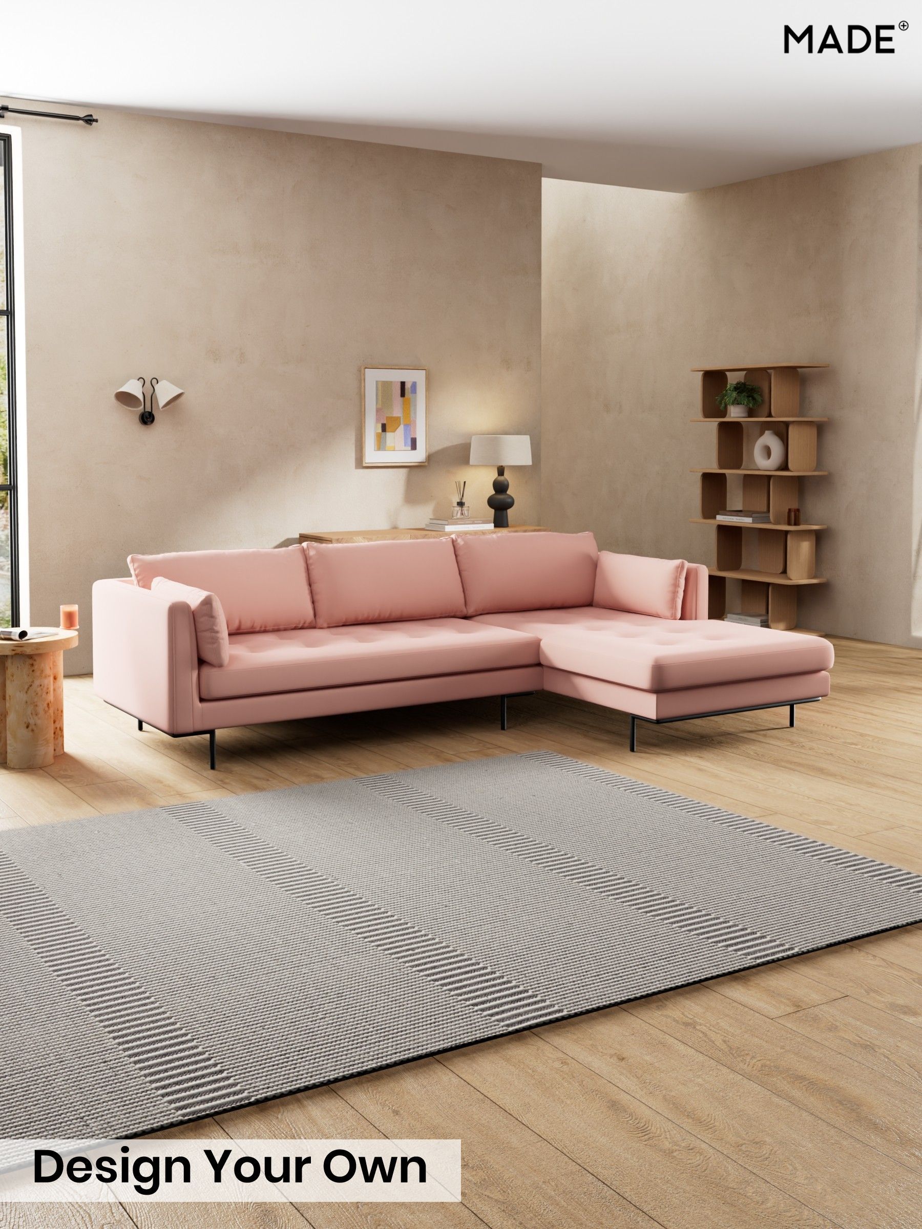Matt Velvet Easy Clean/Blush Pink - Harlow By Made