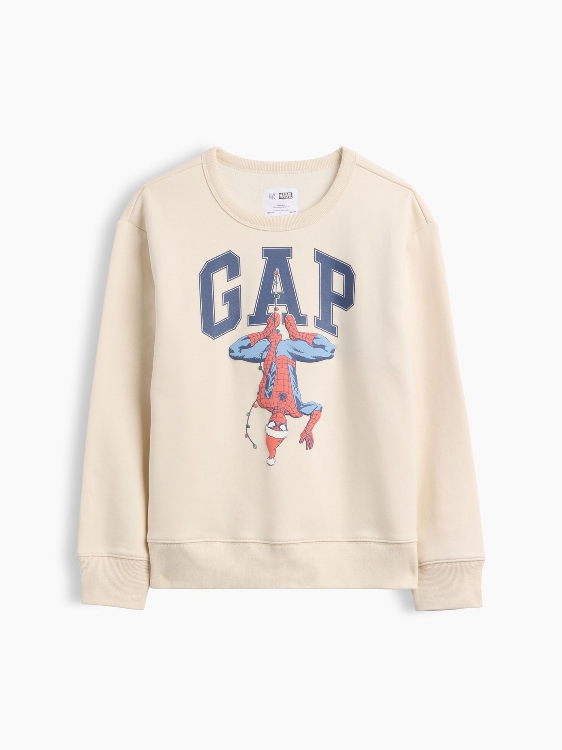 Beige Spider-Man - Marvel Relaxed Logo Sweatshirt