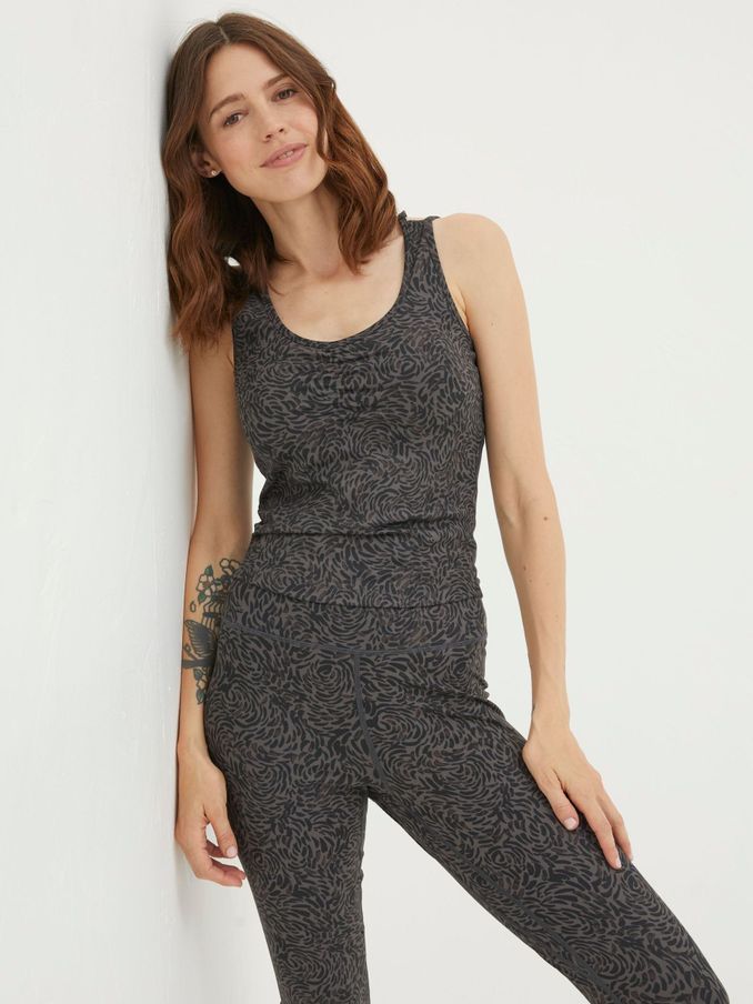 Elowen Grey Print Crop Top (563467) | £16
