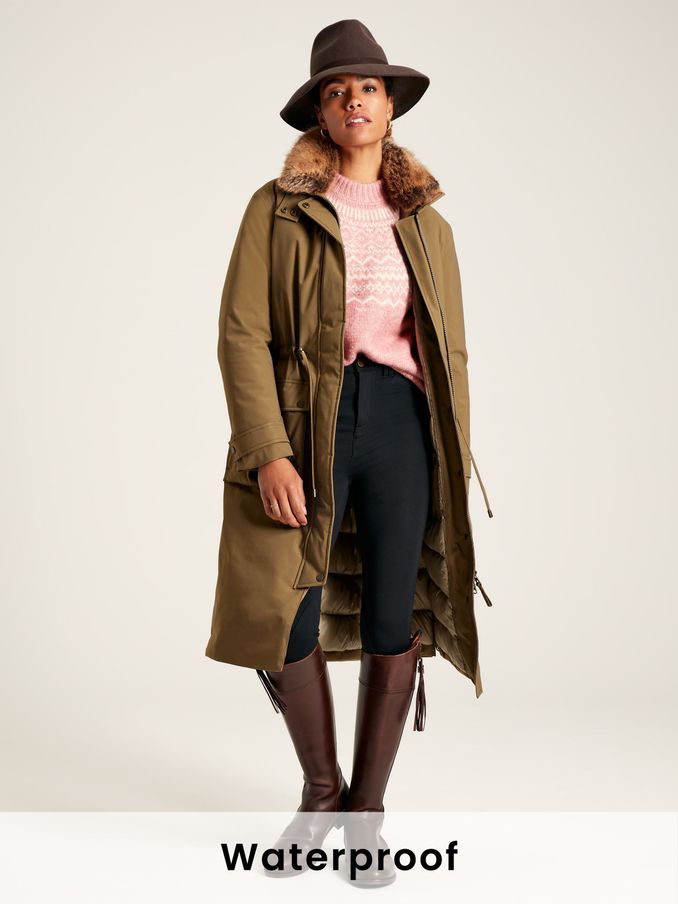 Wilcote Tan Brown Waterproof Padded Raincoat (564402) | £59