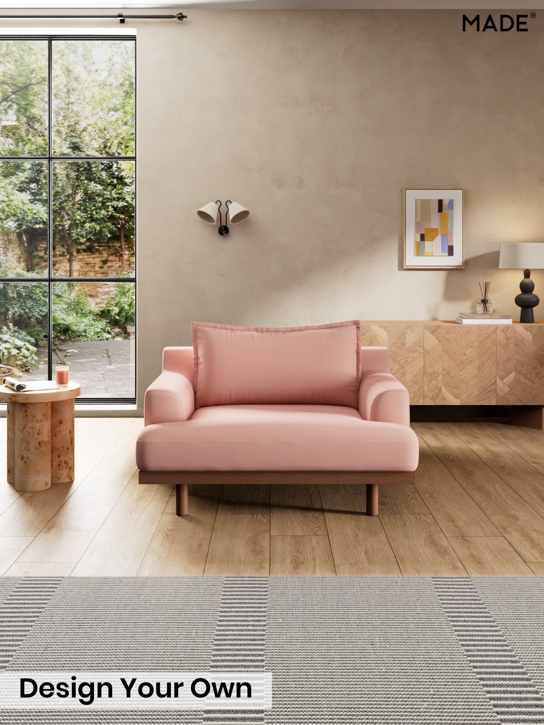 Matt Velvet Easy Clean/Blush Pink - Turin By Made