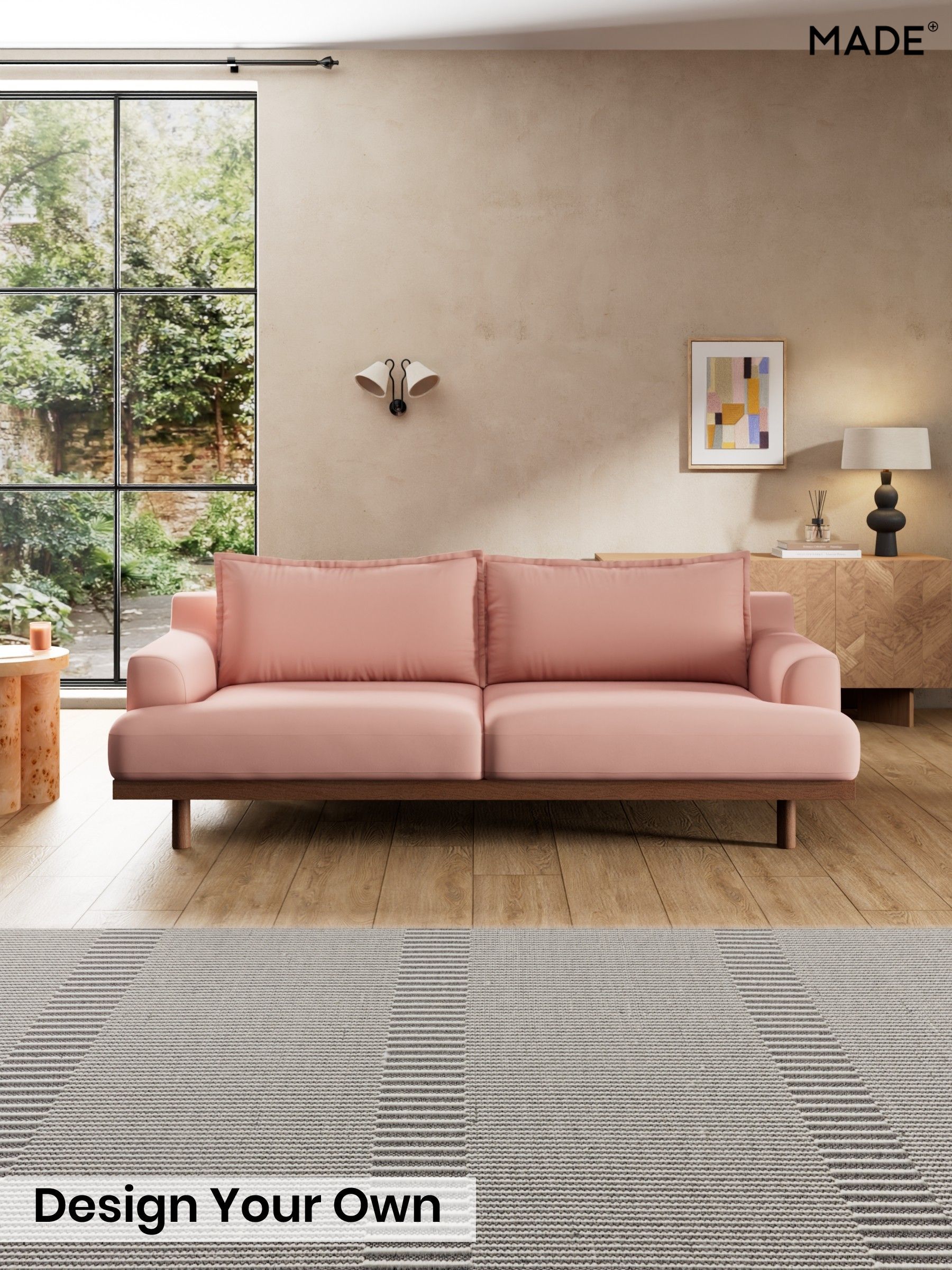 Matt Velvet Easy Clean/Blush Pink - Turin By Made