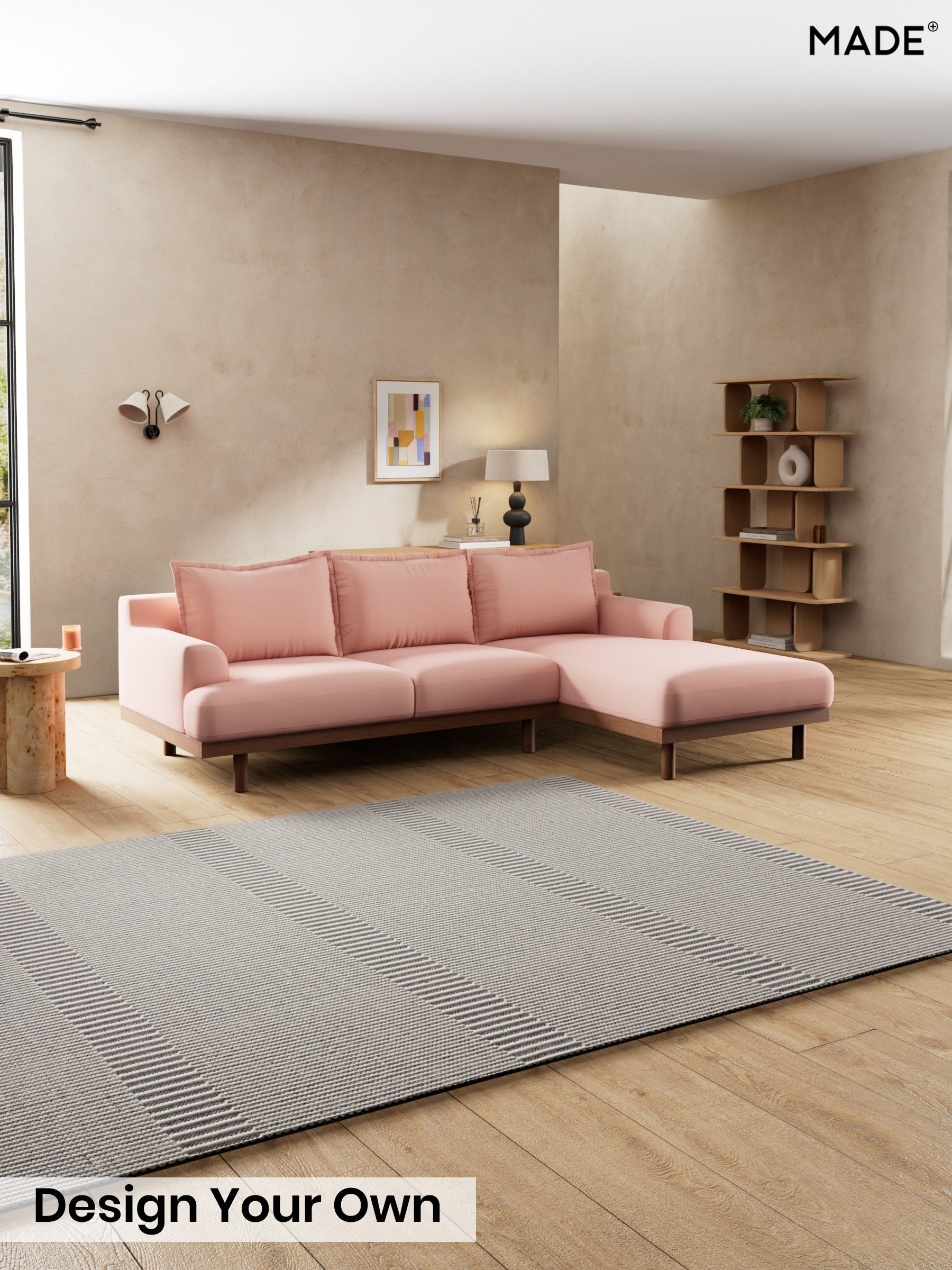 Matt Velvet Easy Clean/Blush Pink - Turin By Made