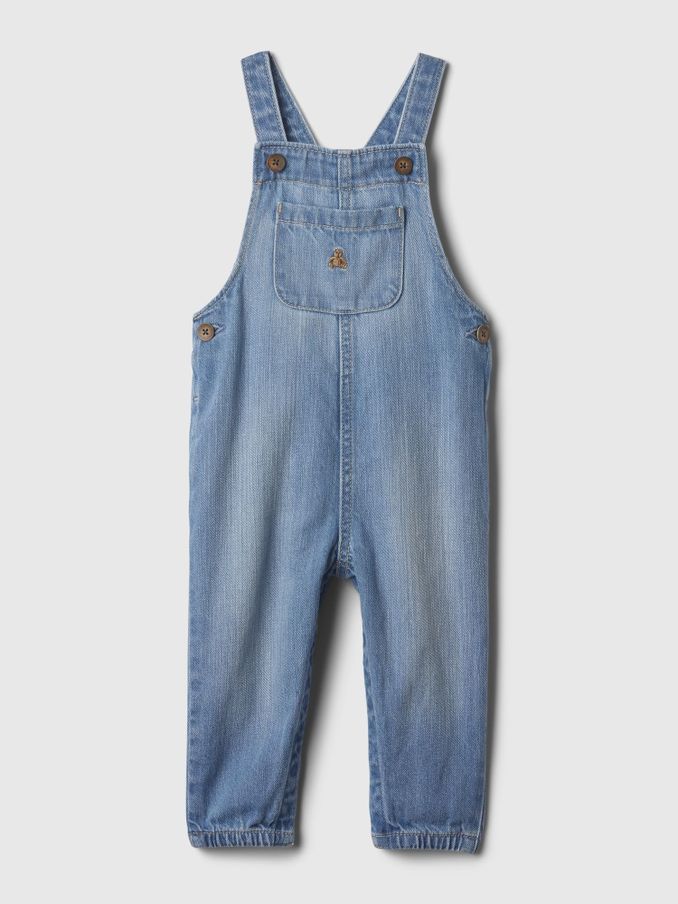 Blue Brannan Bear Organic Cotton Denim Dungarees (Newborn-24mths) (566451) | £25