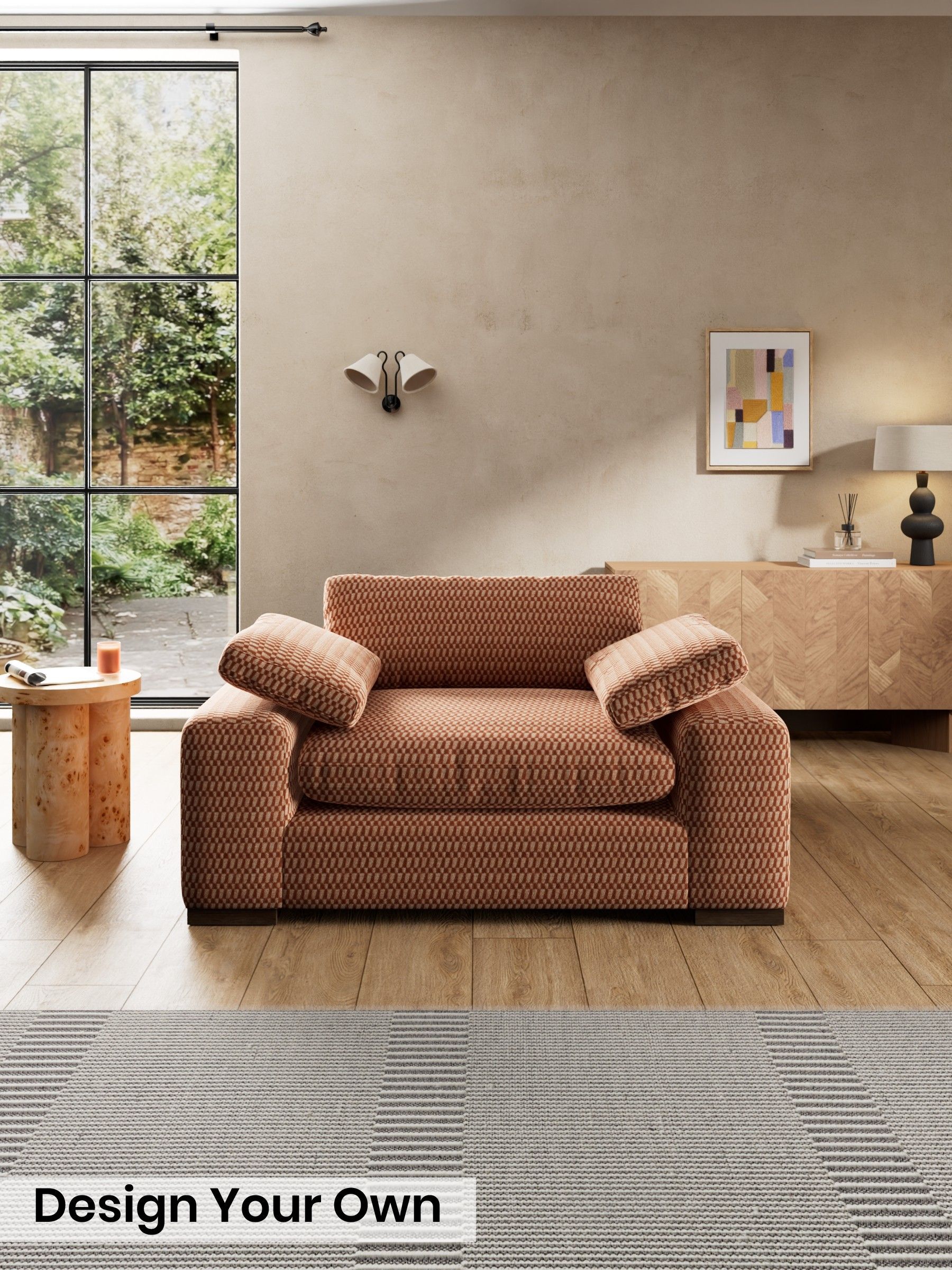 Lanzo Plush Weave/Rust Orange - Melbourne By Made