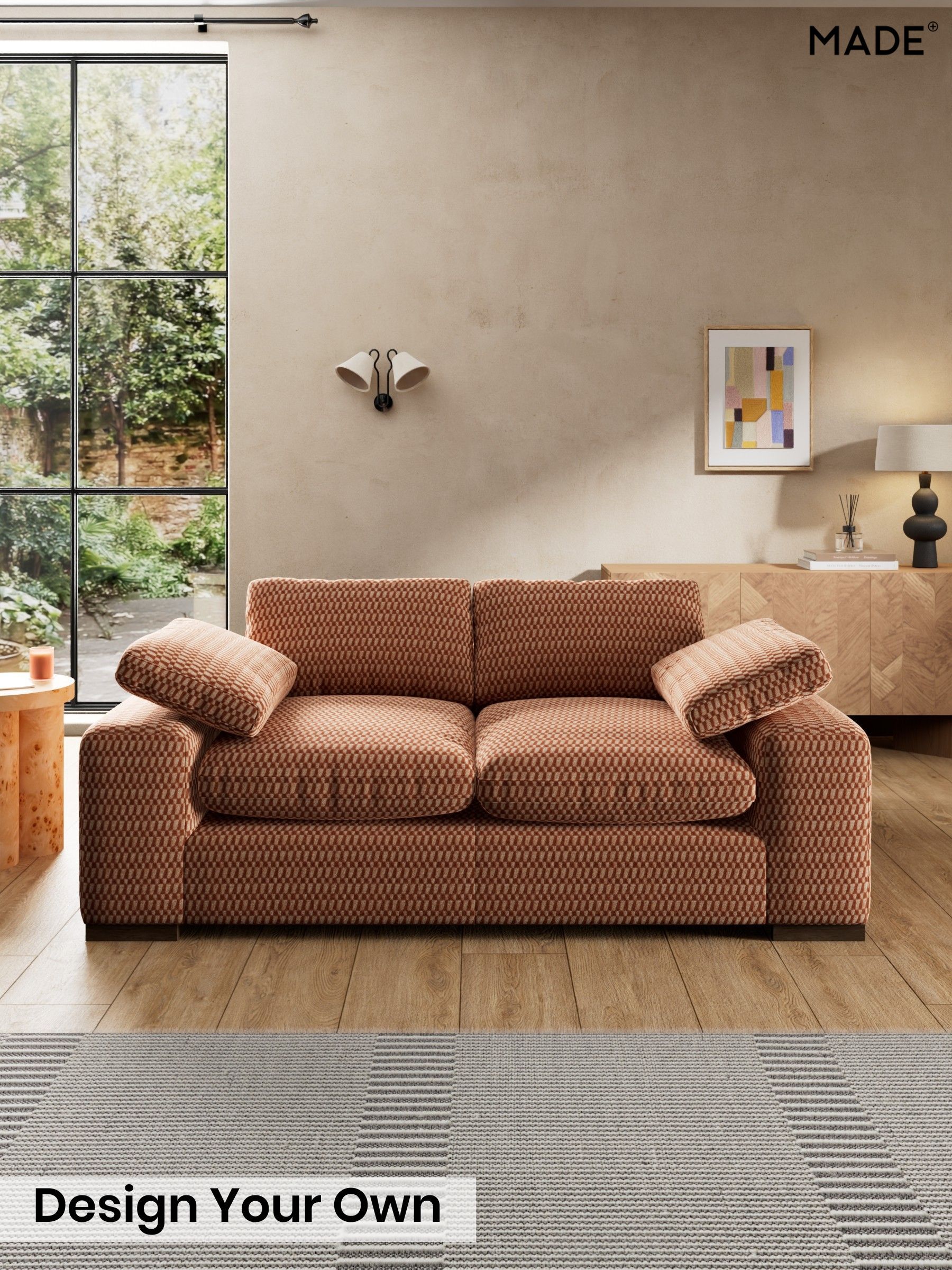 Lanzo Plush Weave/Rust Orange - Melbourne By Made