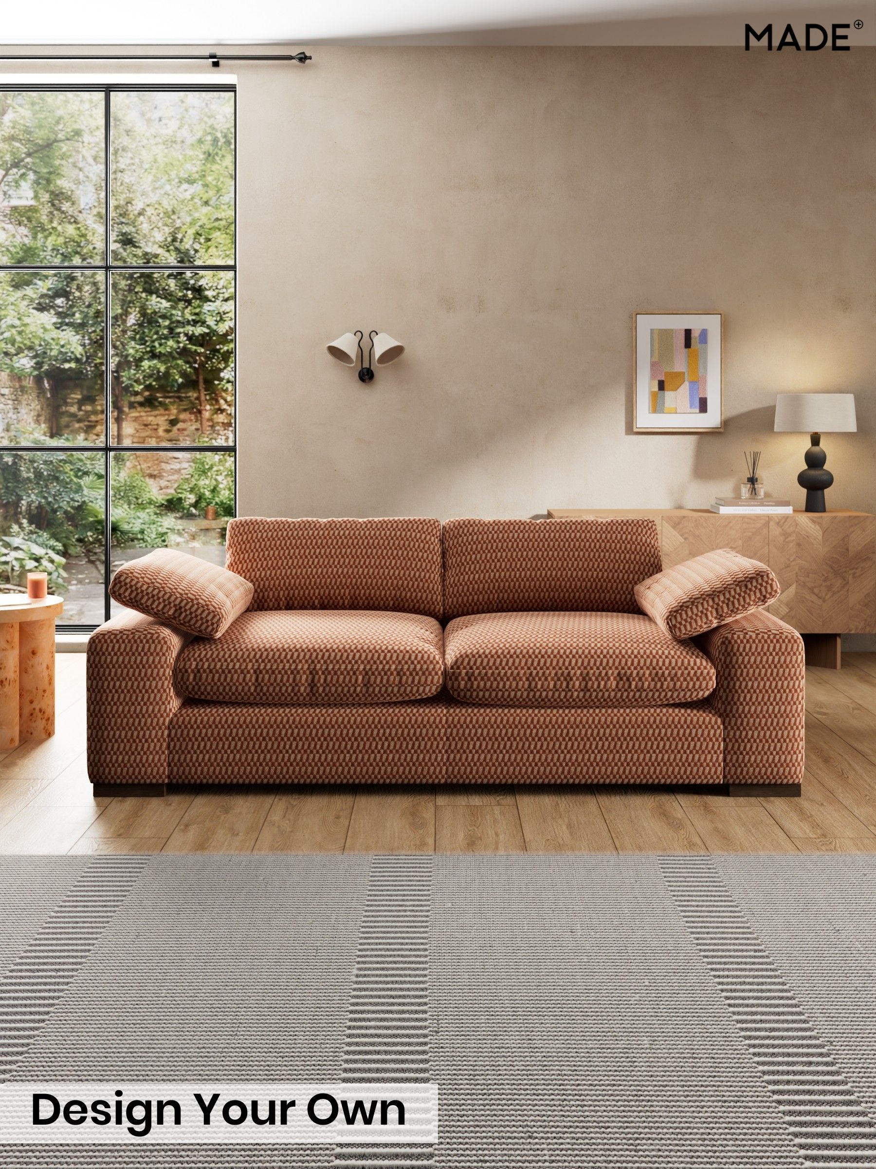 Lanzo Plush Weave/Rust Orange - Melbourne By Made